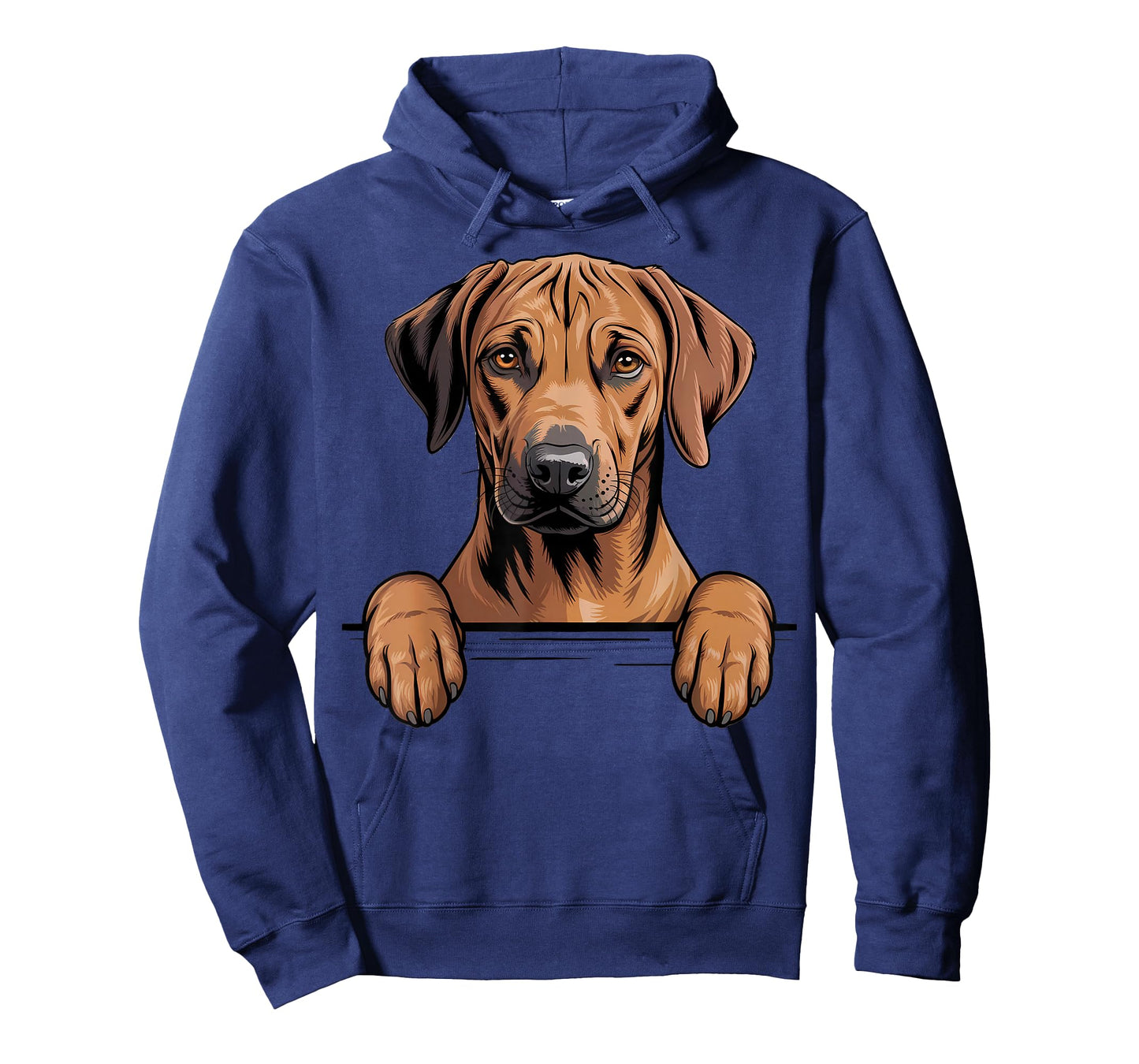 Rhodesian Ridgeback Funny Peeking Pocket Puppy Dog Lover T-Shirt