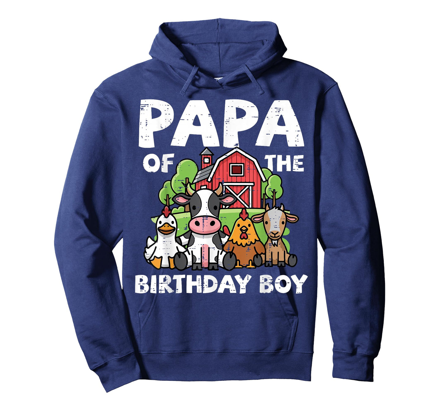 Papa of Birthday Boy Farm Animals Family Party Dad Men T-Shirt