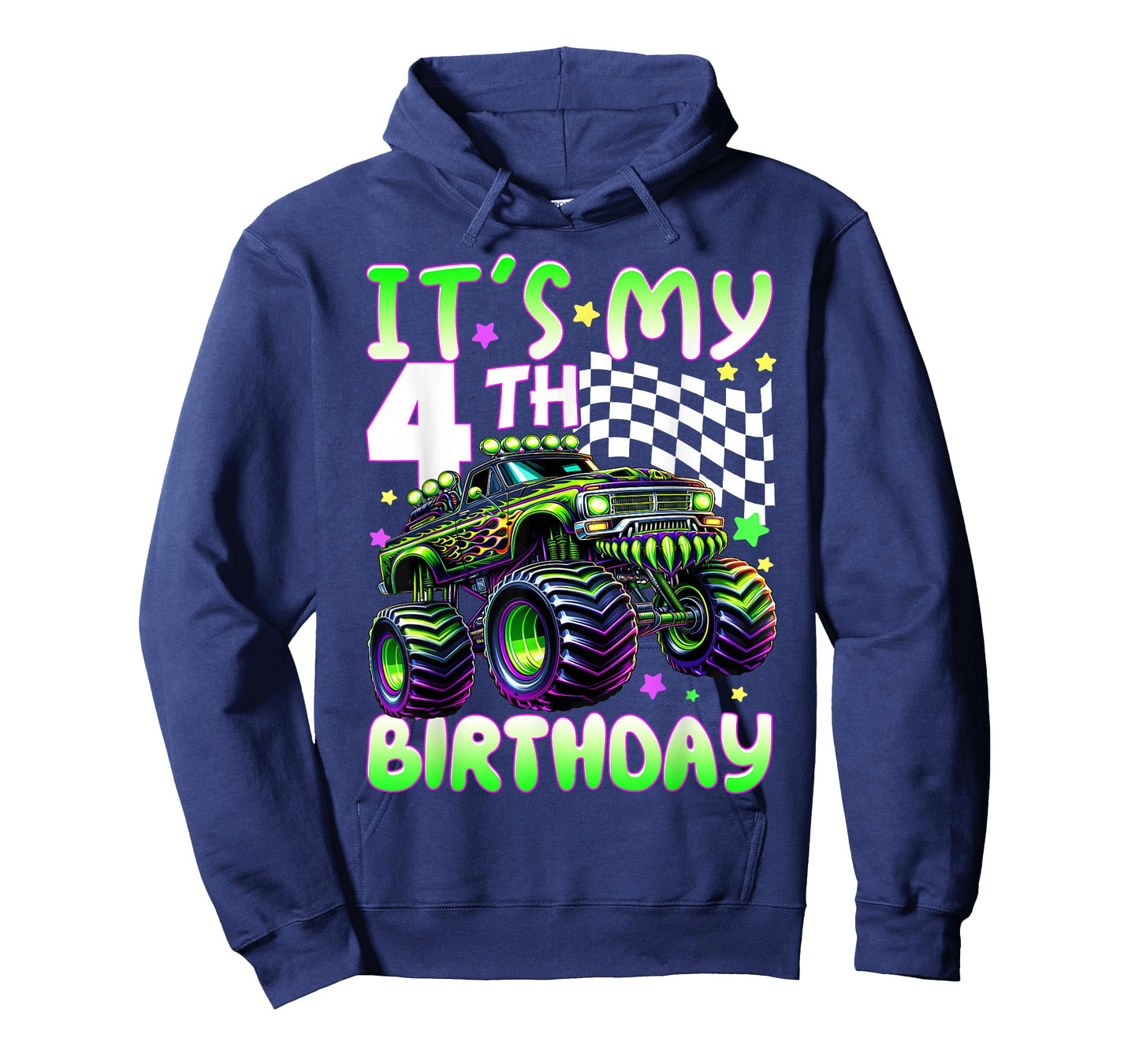 It's My 4th Birthday Boy Monster Truck 4 Year Old Bday Kids T-Shirt