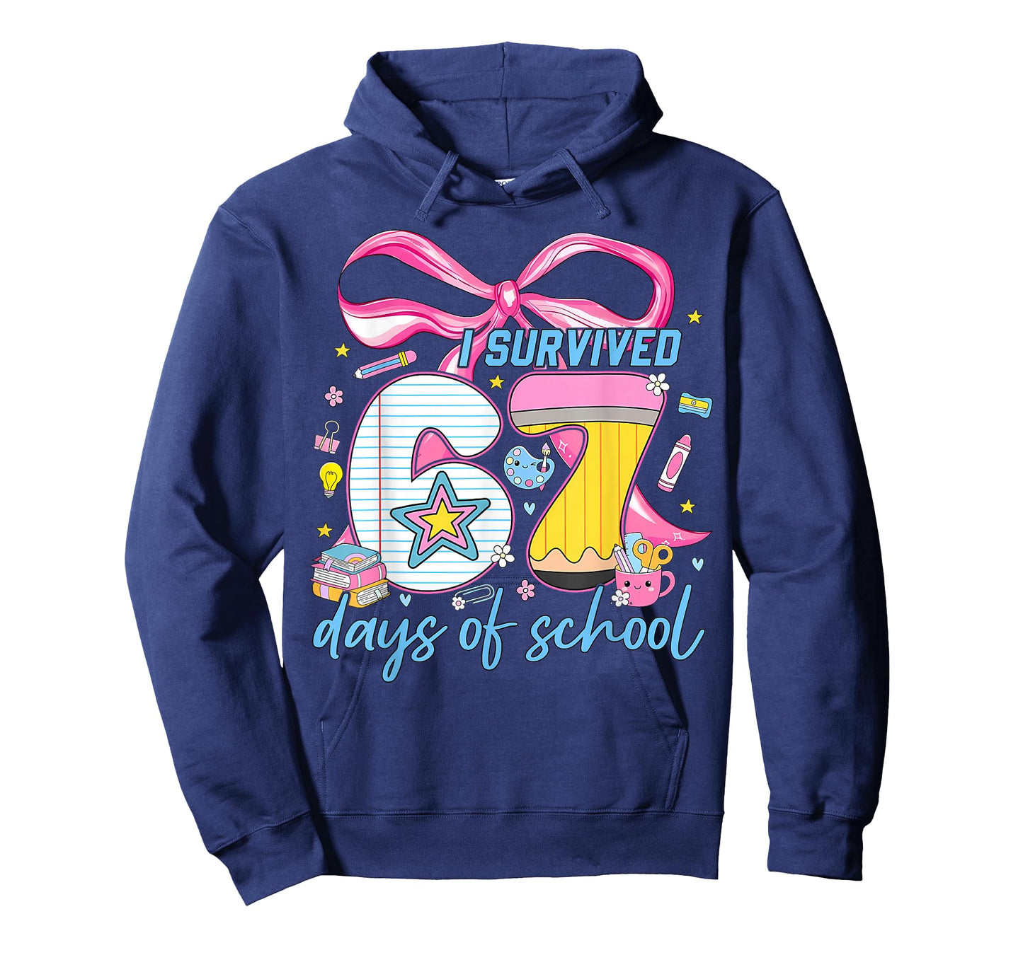 I Survived 67 Days of School Funny Meme Kid Teacher Boy Girl T-Shirt