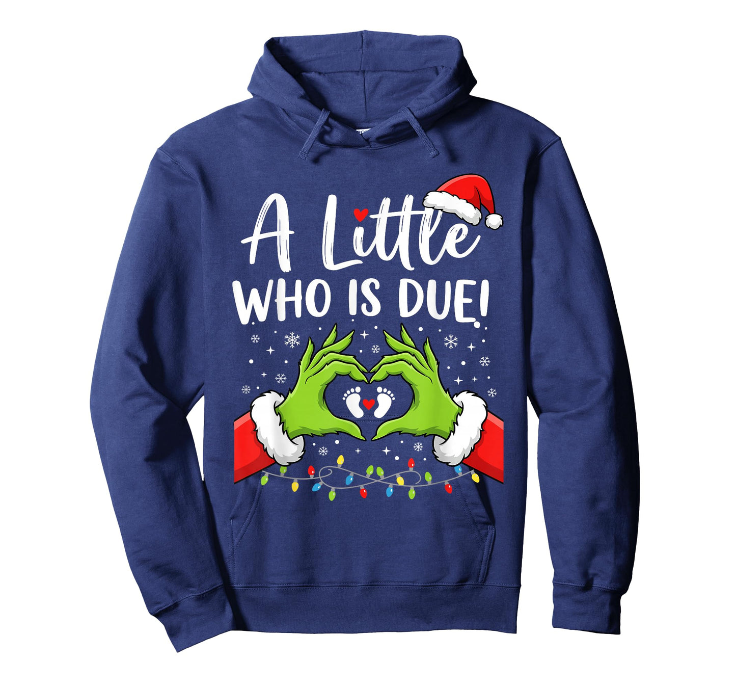 A Little Who is Due Cute Christmas Pregnancy Announcement T-Shirt