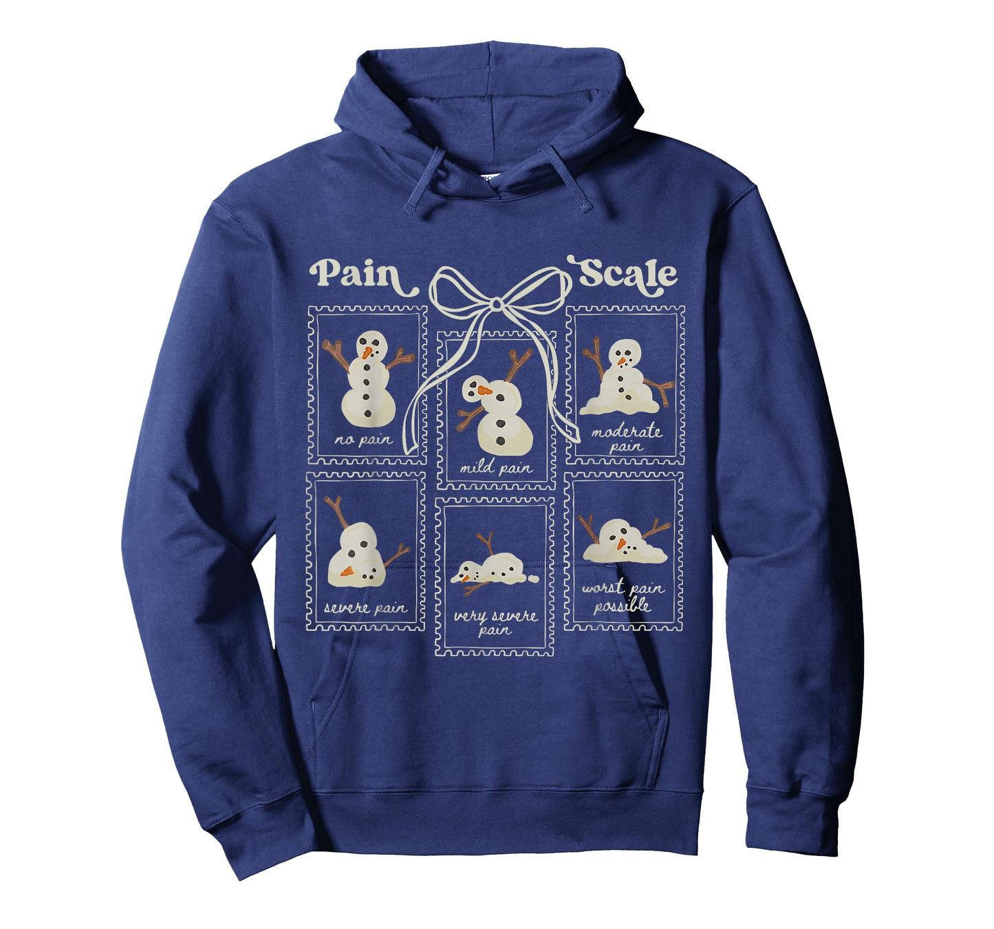 Preppy Coquette Pain Scale Stamps Snowmen Trauma ER Nurses T-Shirt
