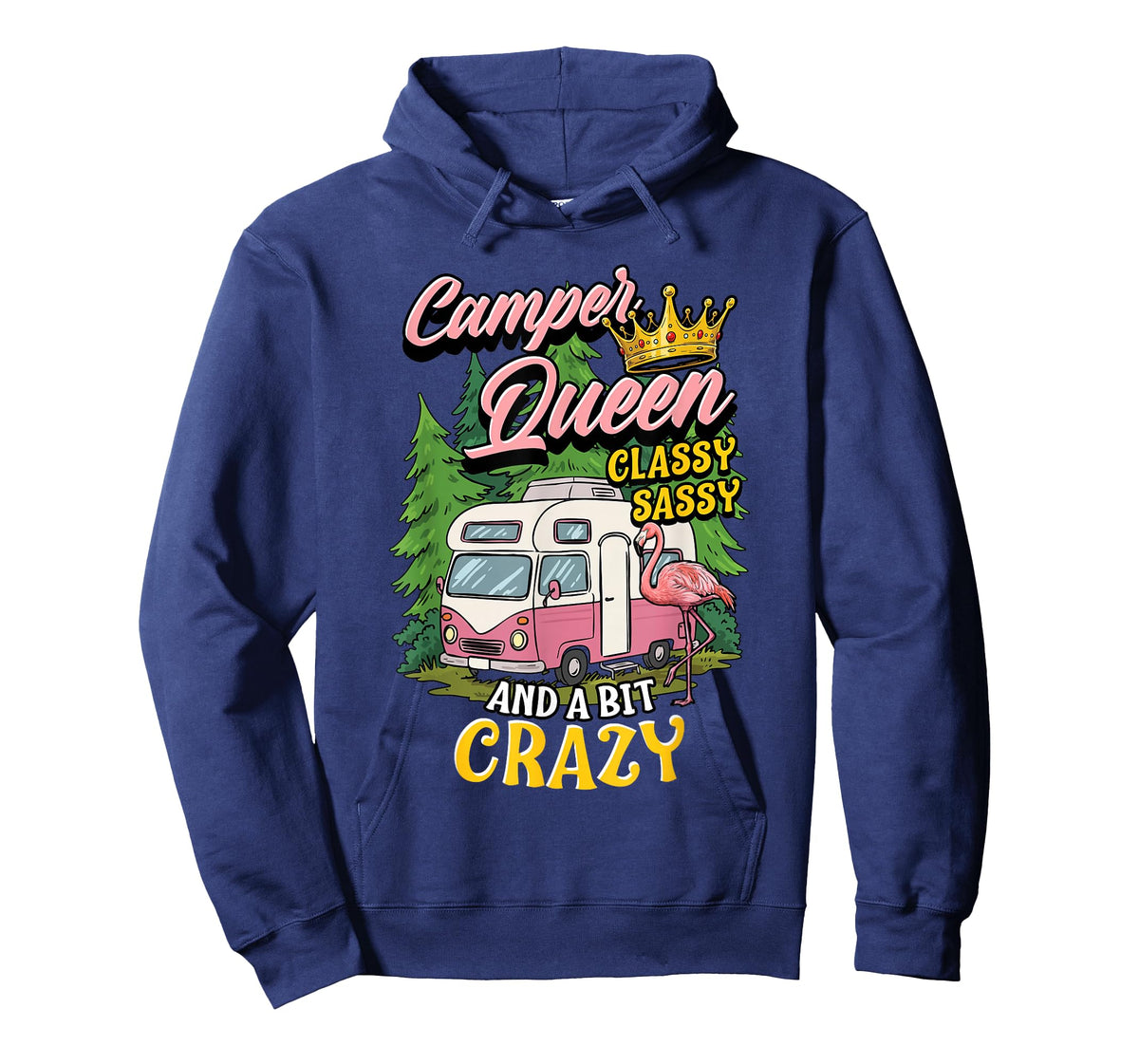Camper Queen Classy Sassy and A Bit Crazy Pink RV Motorhome T-Shirt