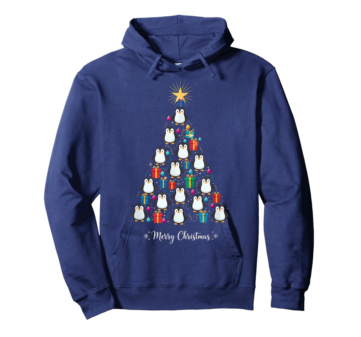Penguin Christmas Tree Xmas Day Holiday Men & Womens T-Shirt