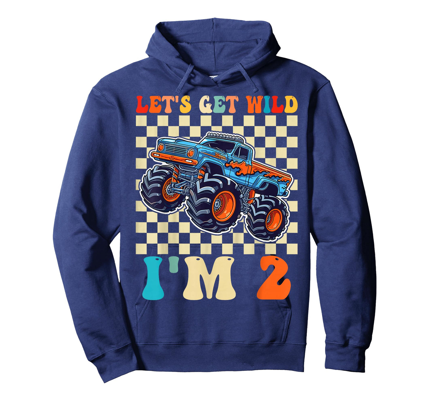 Birthday Wild Monster Truck 2 Year Old Boys 2nd Bday Kids T-Shirt
