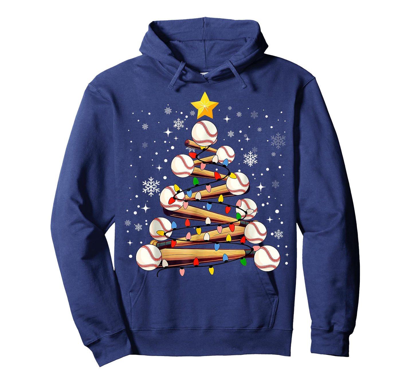 Baseball Christmas Tree Light Xmas Baseball Boys Kids T-Shirt