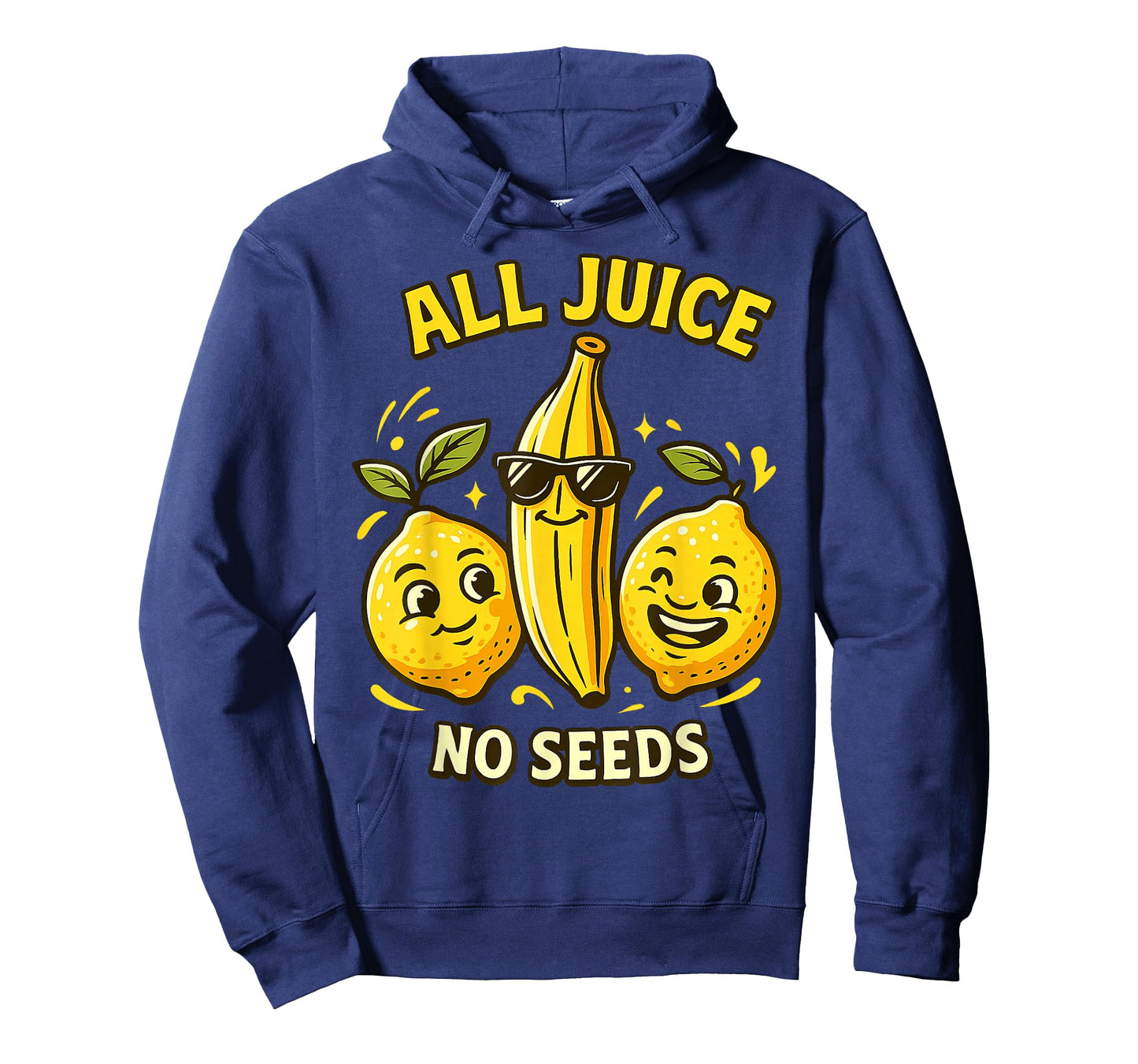 All Juice No Seeds Cool Fruit Cartoon Funny Vasectomy Humor T-Shirt