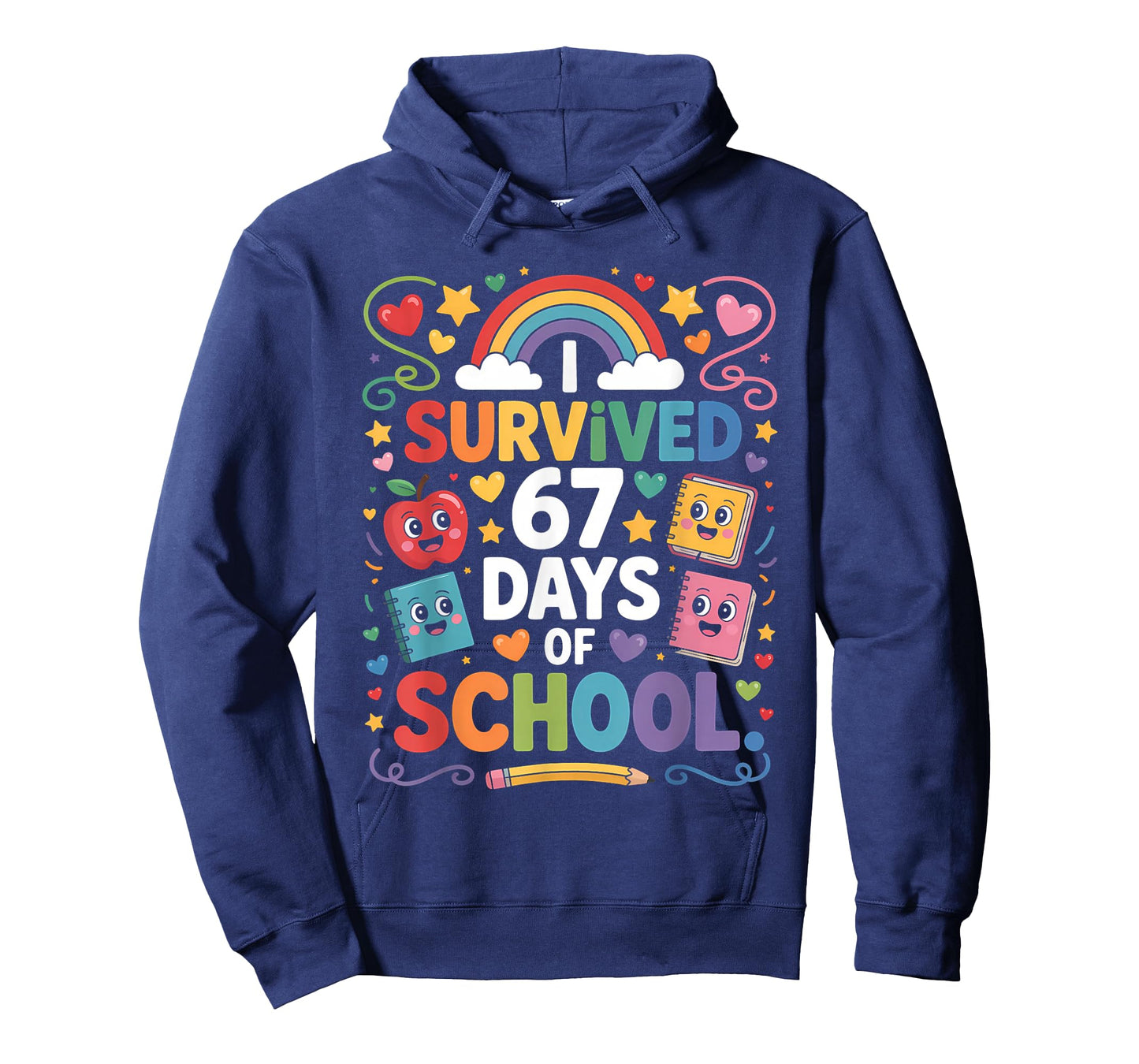 67th Day Rainbow Teacher I Survived 67 Days of School T-Shirt