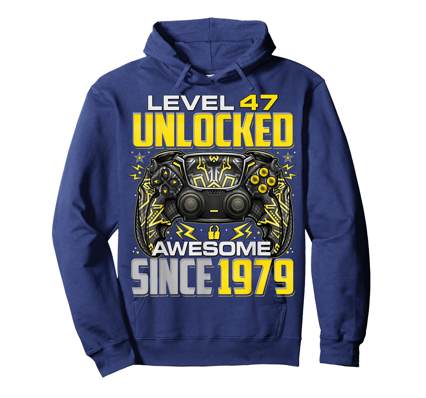 Level 47 Unlocked Awesome Since 1979 47th Birthday Gaming T-Shirt