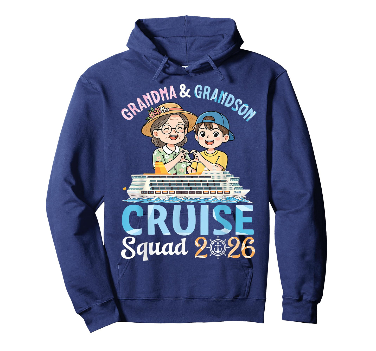 Grandma & Grandson Cruise Squad 2026 Family Trip Together T-Shirt