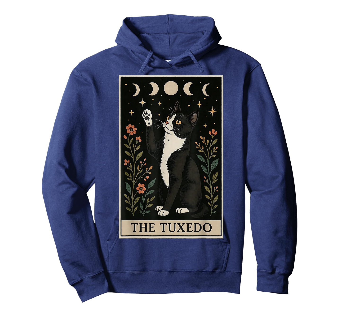 The Tuxedo Cat Tarot Card Witchy Moon T-Shirt