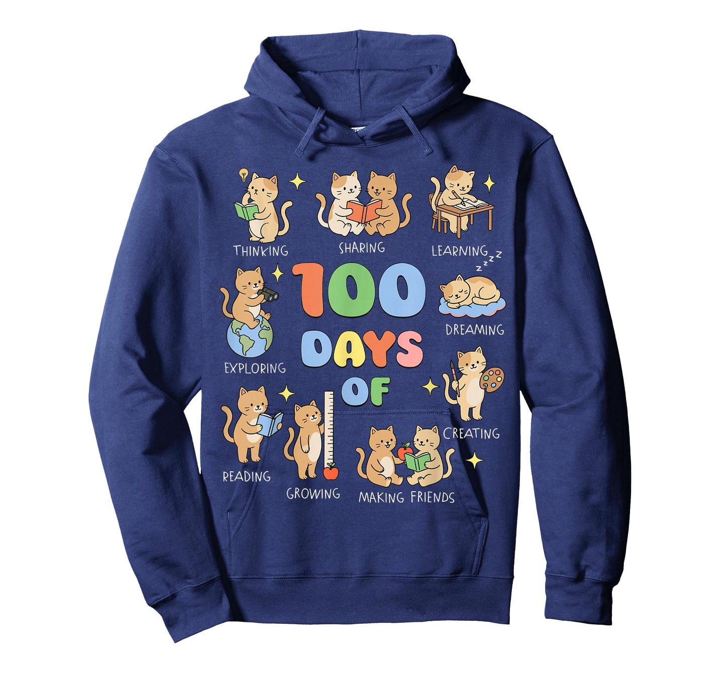 100 Days of School Cat for Teacher 100th Day of School Kids T-Shirt