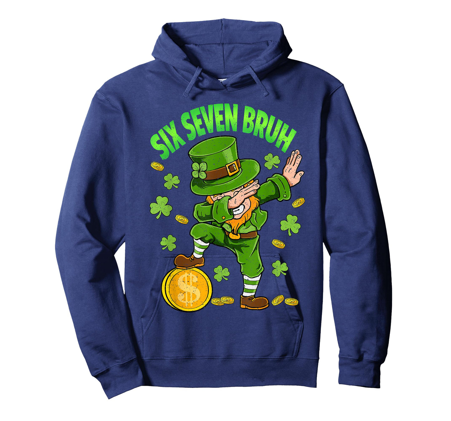 Boys St Patricks Day Six Seven Bruh 6 7 Saint Patricks Kids T-Shirt