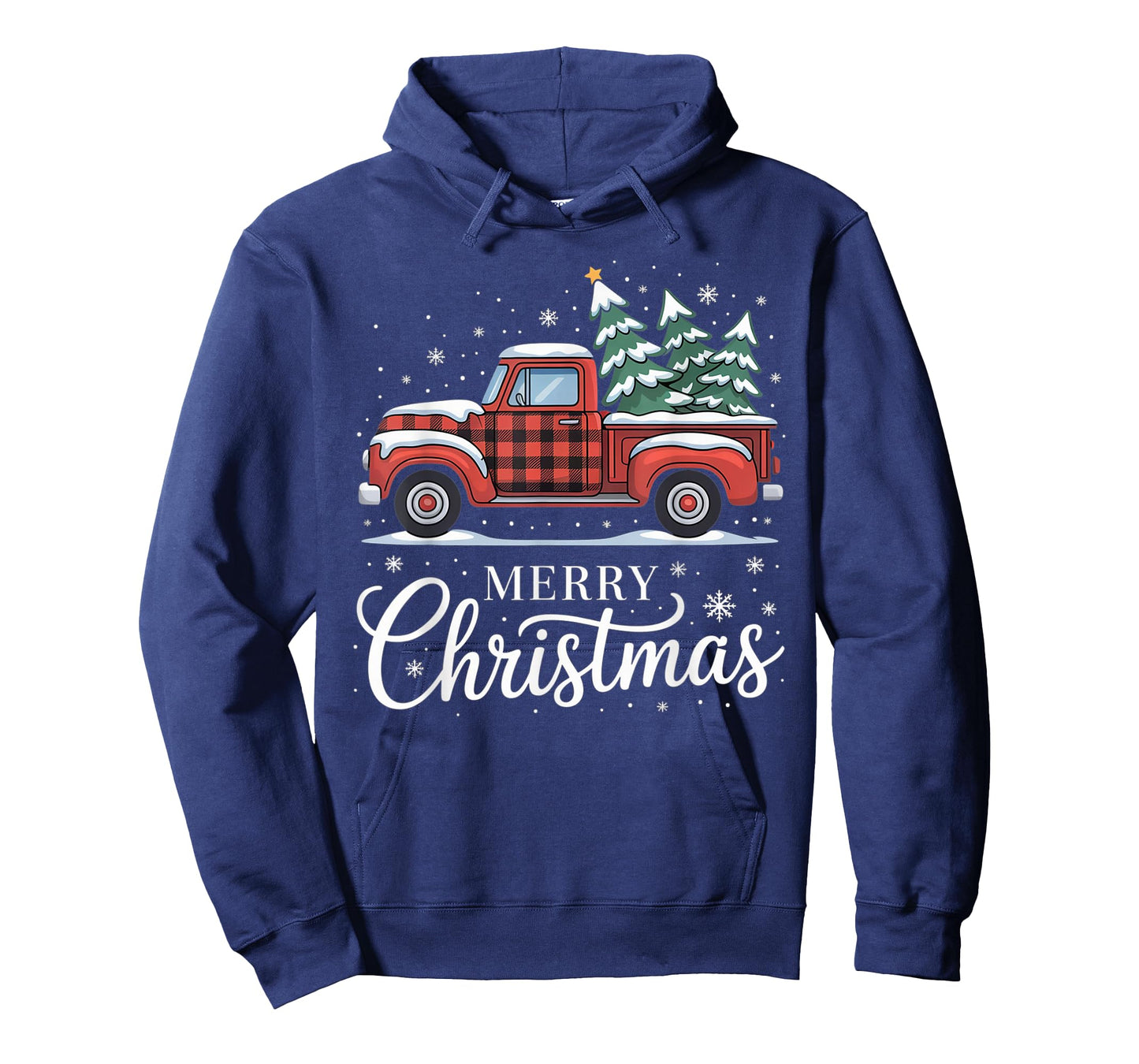 Merry Christmas Truck Xmas Red Plaid Family Christmas Pajama T-Shirt