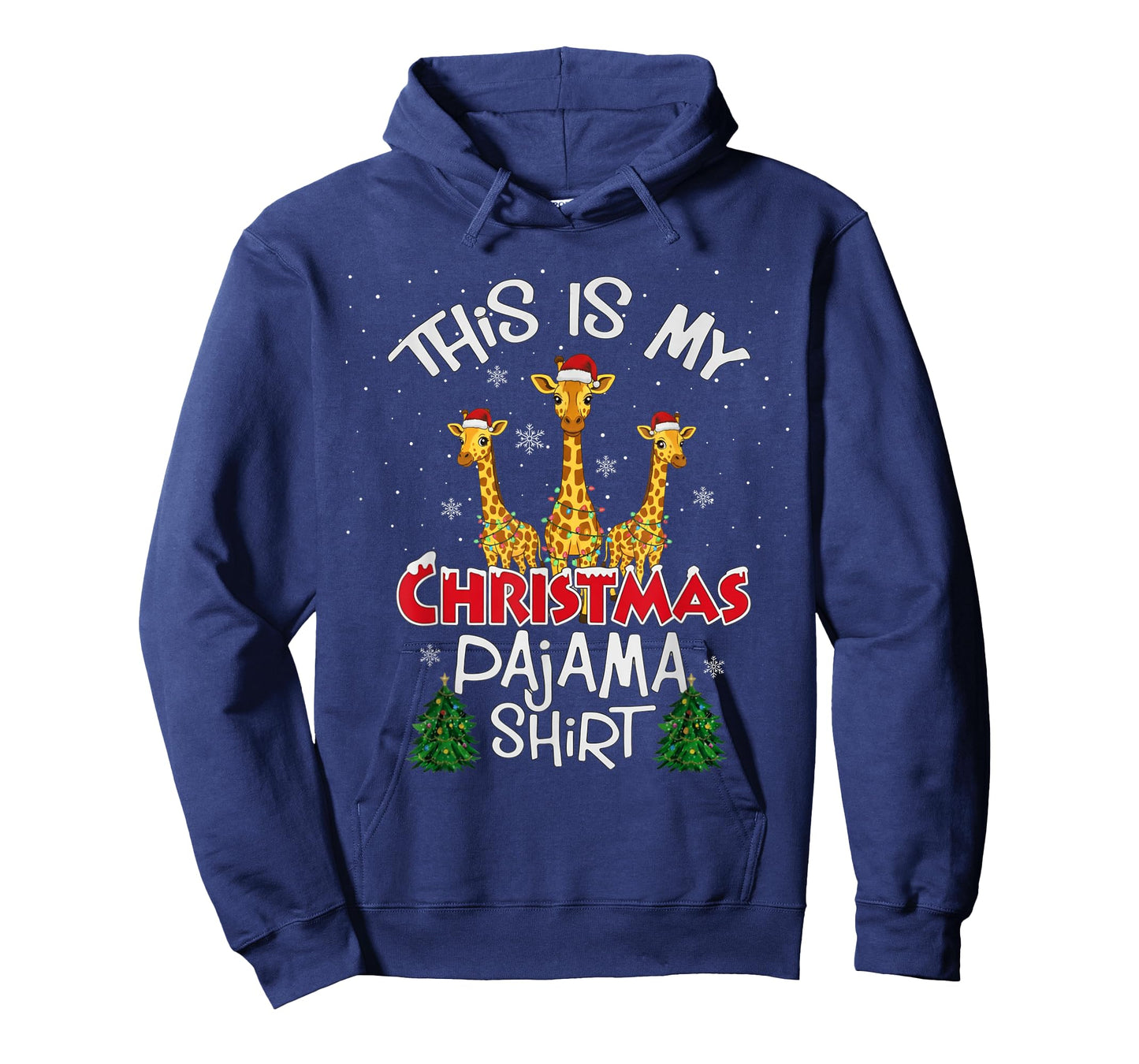 This is My Christmas Pajama Shirt Giraffe Animal Funny Xmas T-Shirt