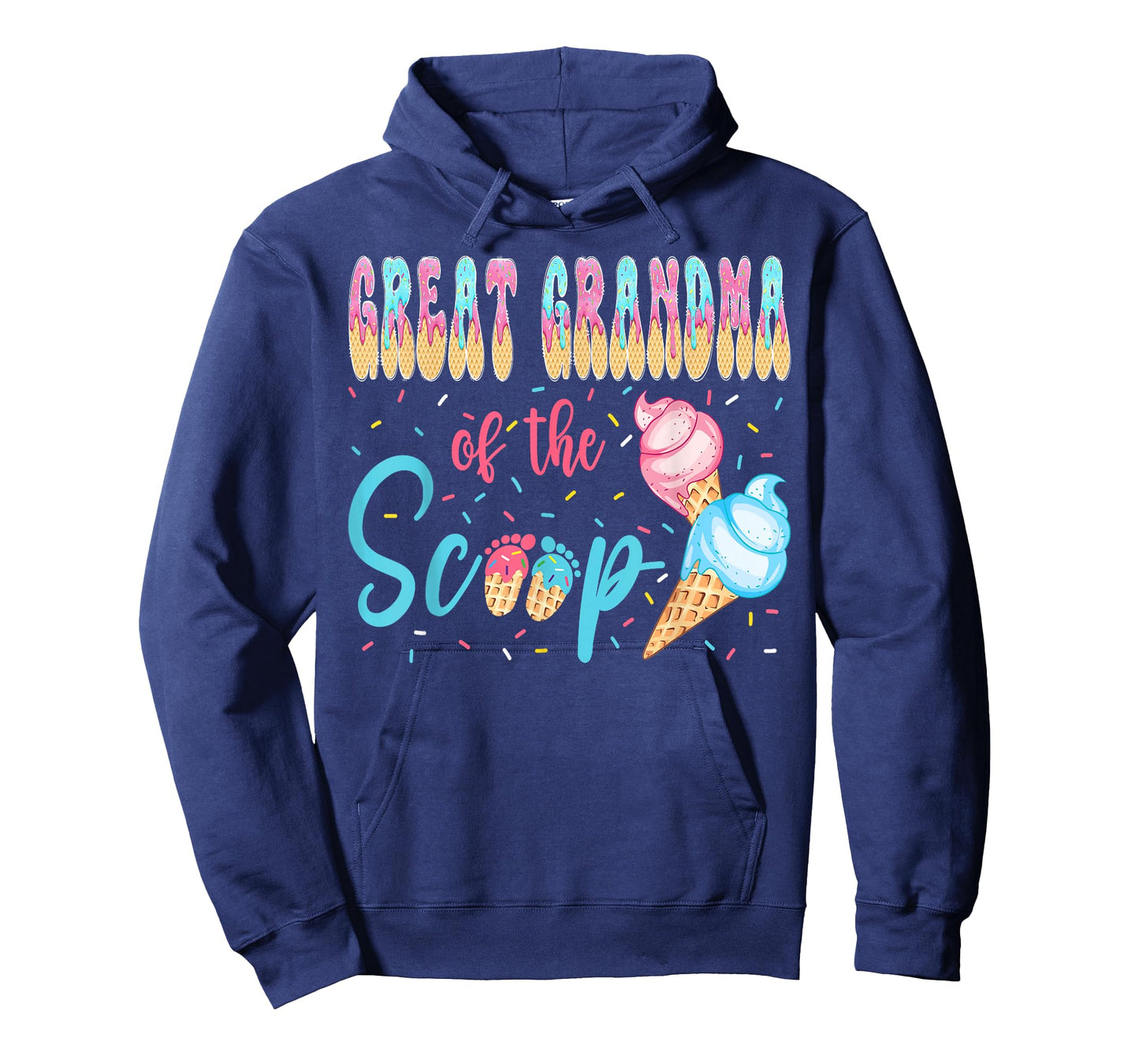 Great Grandma of The Scoop Ice Cream Gender Reveal Party T-Shirt