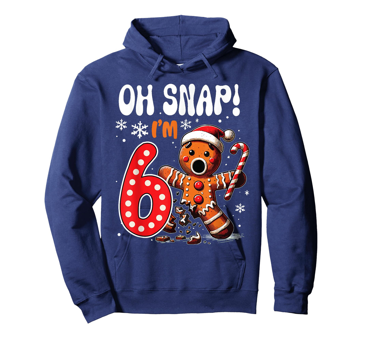 Oh Snap I’m 6 Gingerbread Funny Christmas Birthday T-Shirt