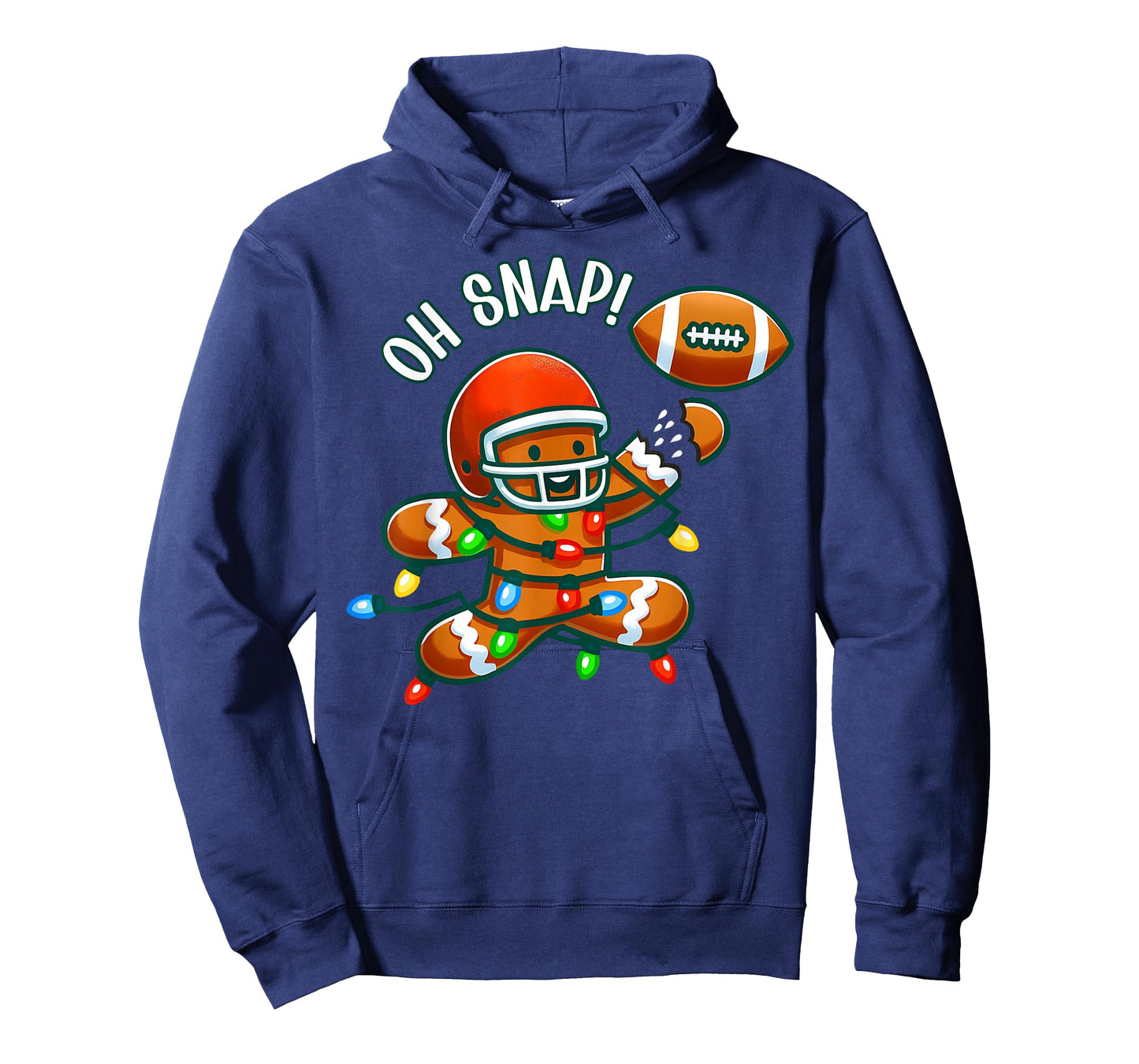 Oh Snap Gingerbreadman Christmas Football Men Women Kids T-Shirt