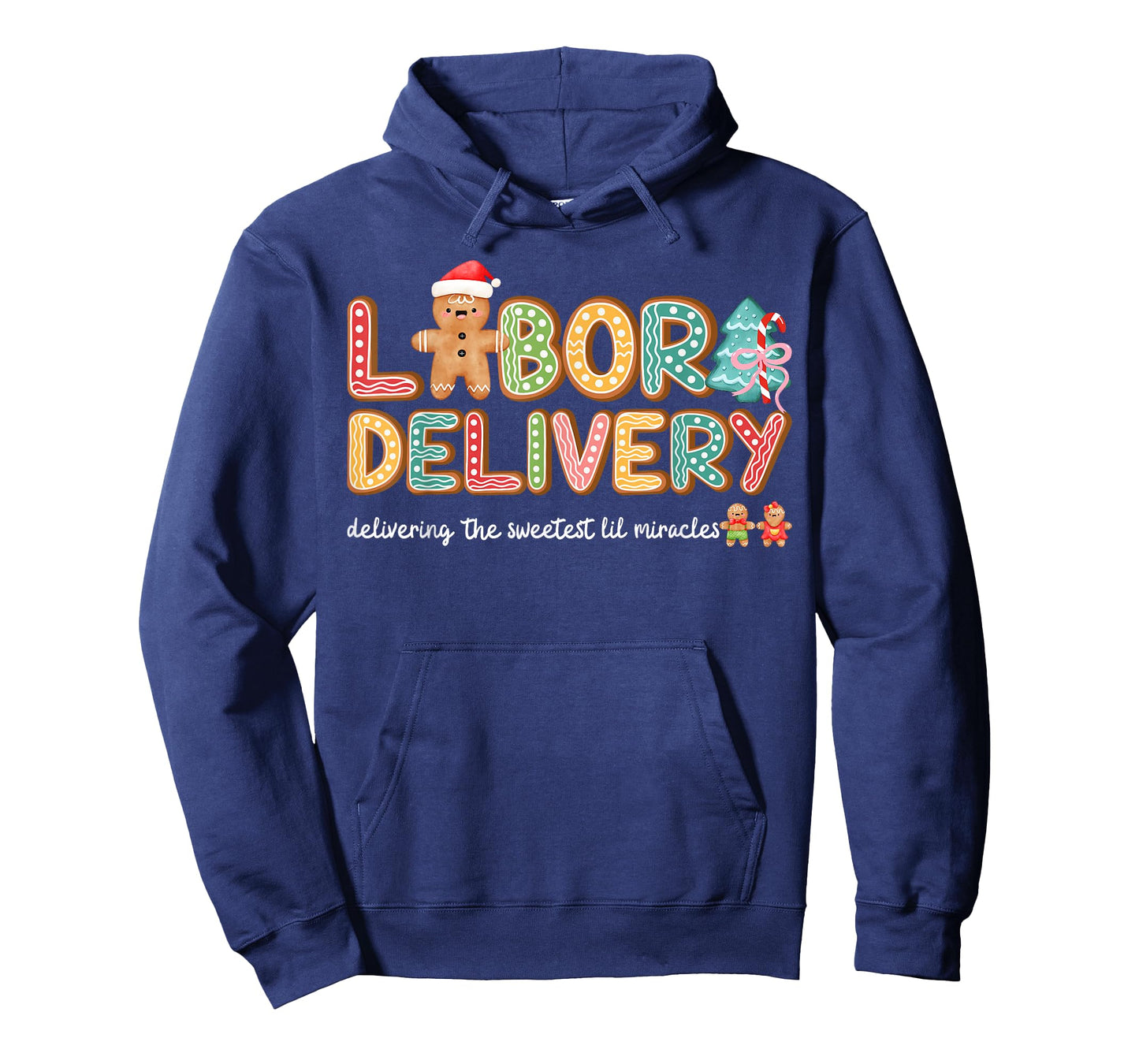 Groovy Labor and Delivery Christmas L&D Nurse Gingerbread T-Shirt