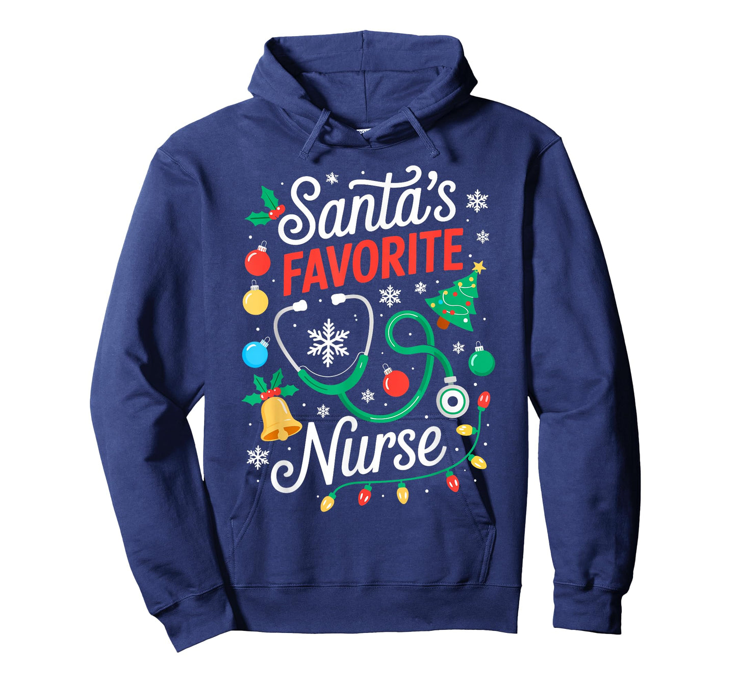 Santa's Favorite Nurse Shirt Men Women Funny Christmas Nurse T-Shirt