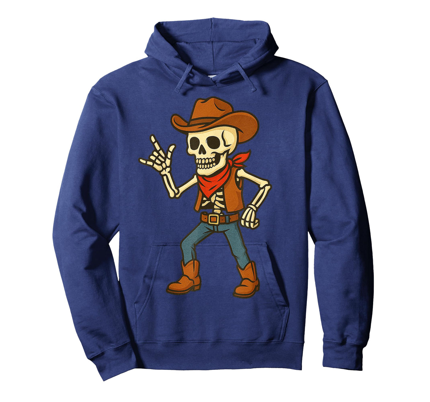 Funny Kids Halloween Bruh Costume, Spooky Cowboy Skeleton T-Shirt