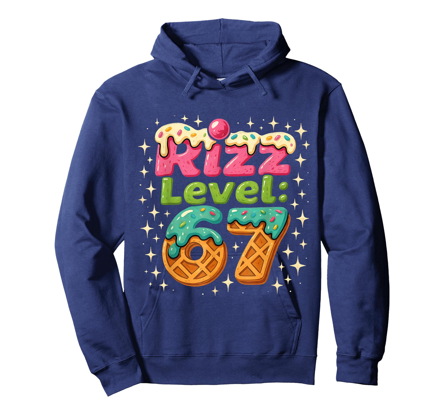 Rizz Level 67 - Funny Cool Waffle Style Gamer Tee T-Shirt