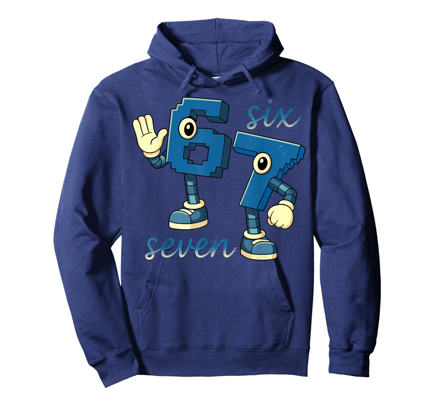 Retro Six Seven Number Meme Brainrot Gift for Men Women Kids T-Shirt