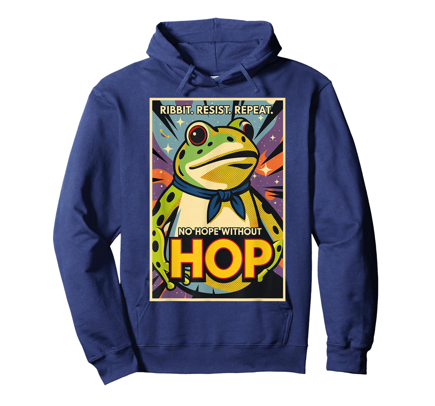 Ribbit Resist Repeat No Hope Without Hop Funny Portland Frog T-Shirt
