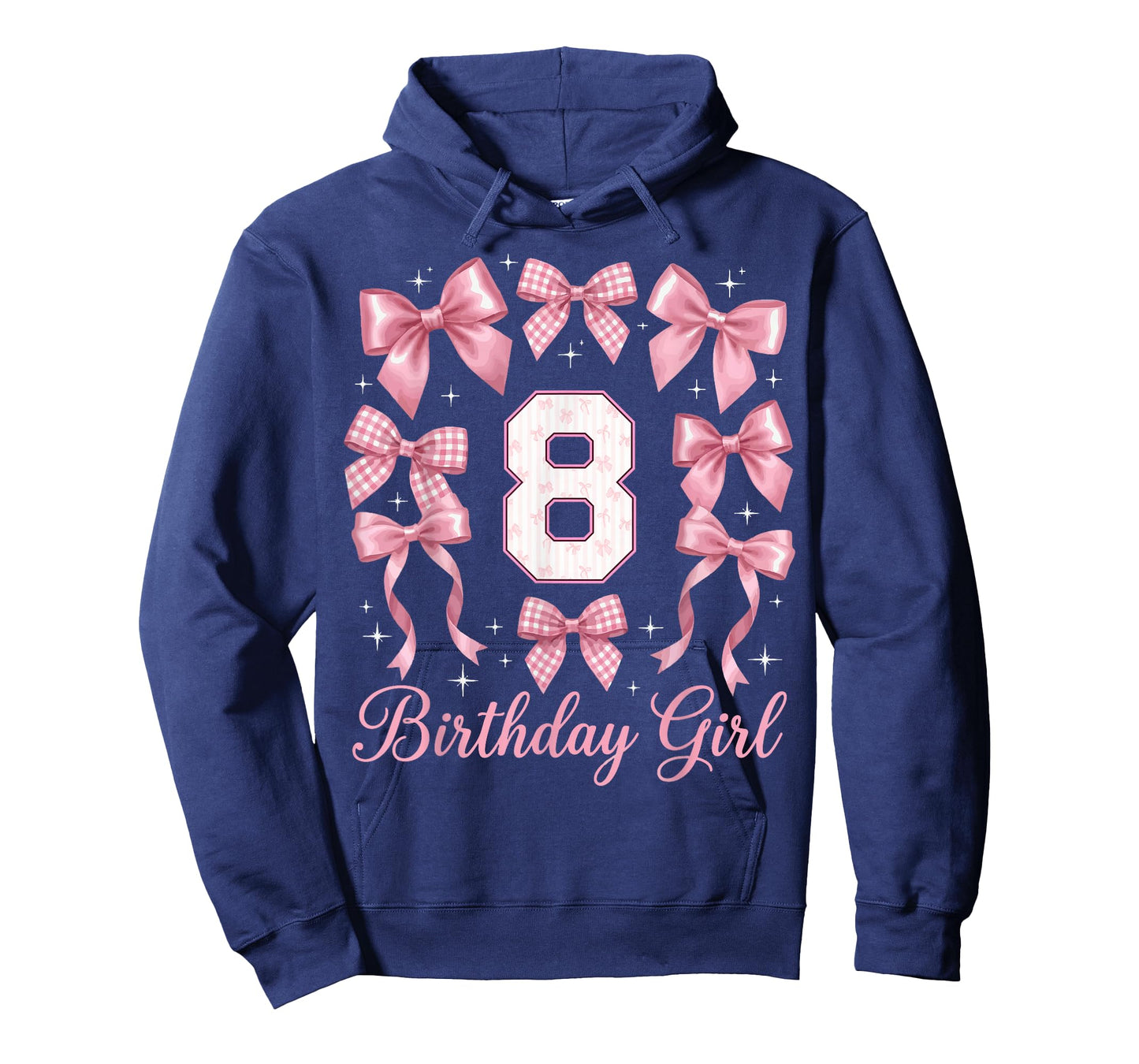 8th Birthday Shirts for Girls Coquette Bow Eight 8 Year Old T-Shirt
