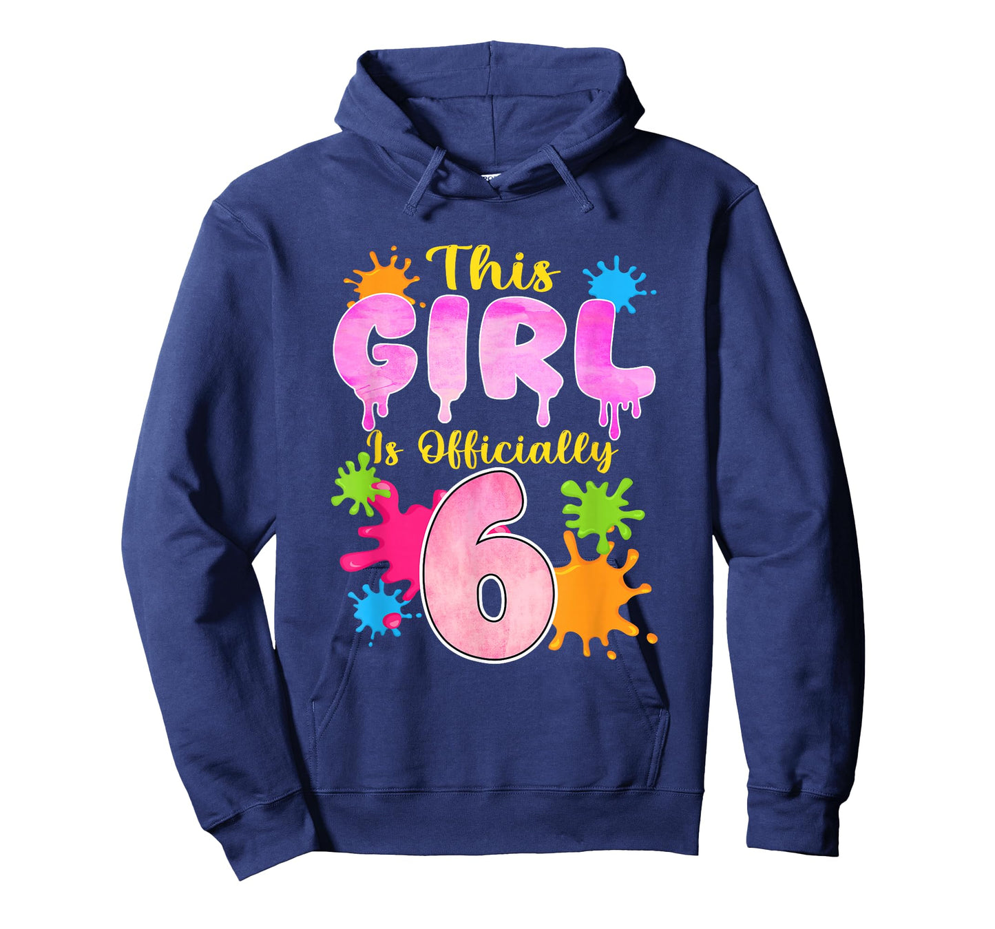 This Girl is Officially 6 Year Old Slime Themed 6th Birthday T-Shirt