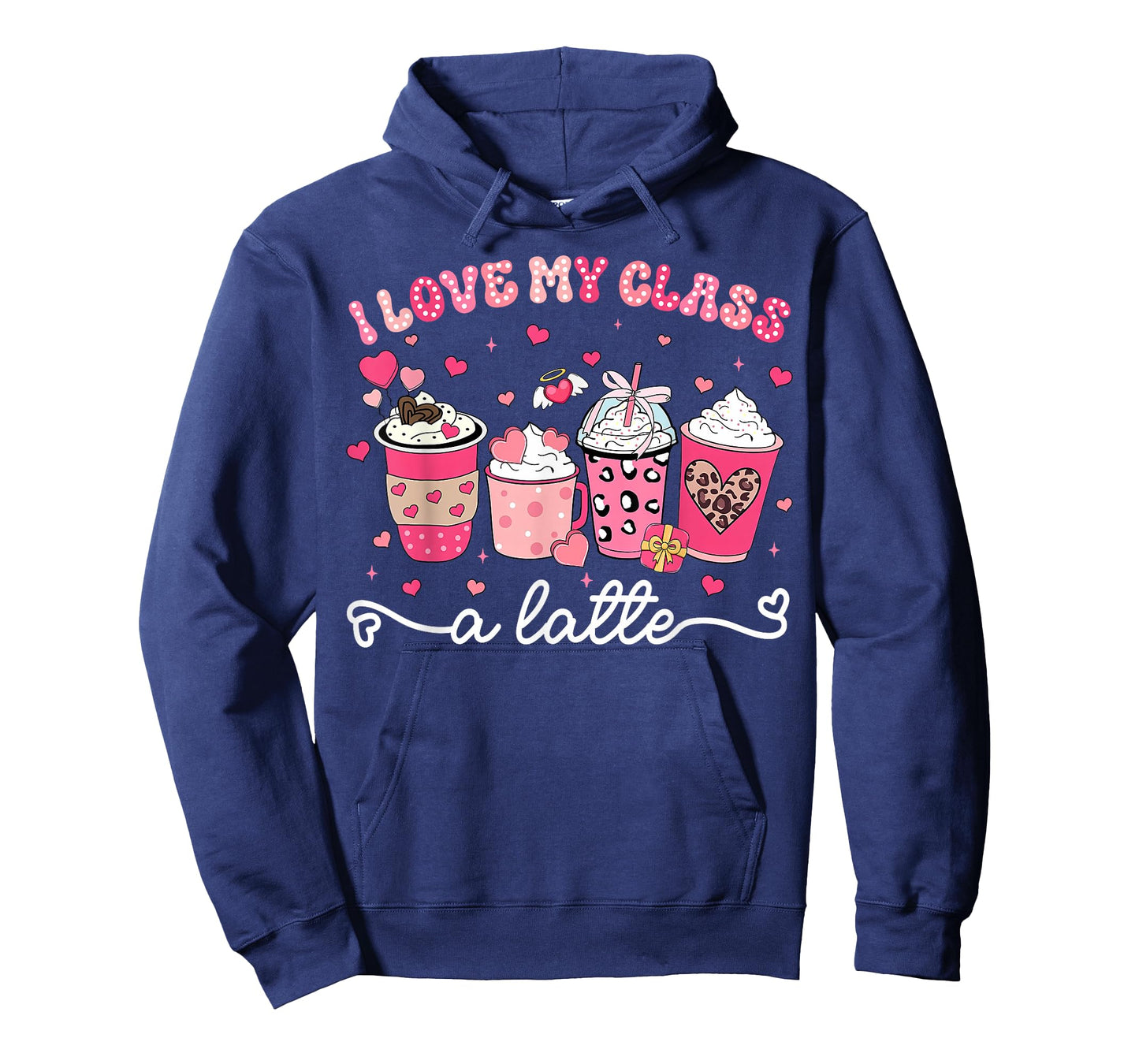 Valentine I Love My Class A Latte Coffee Women Girl Teachers T-Shirt