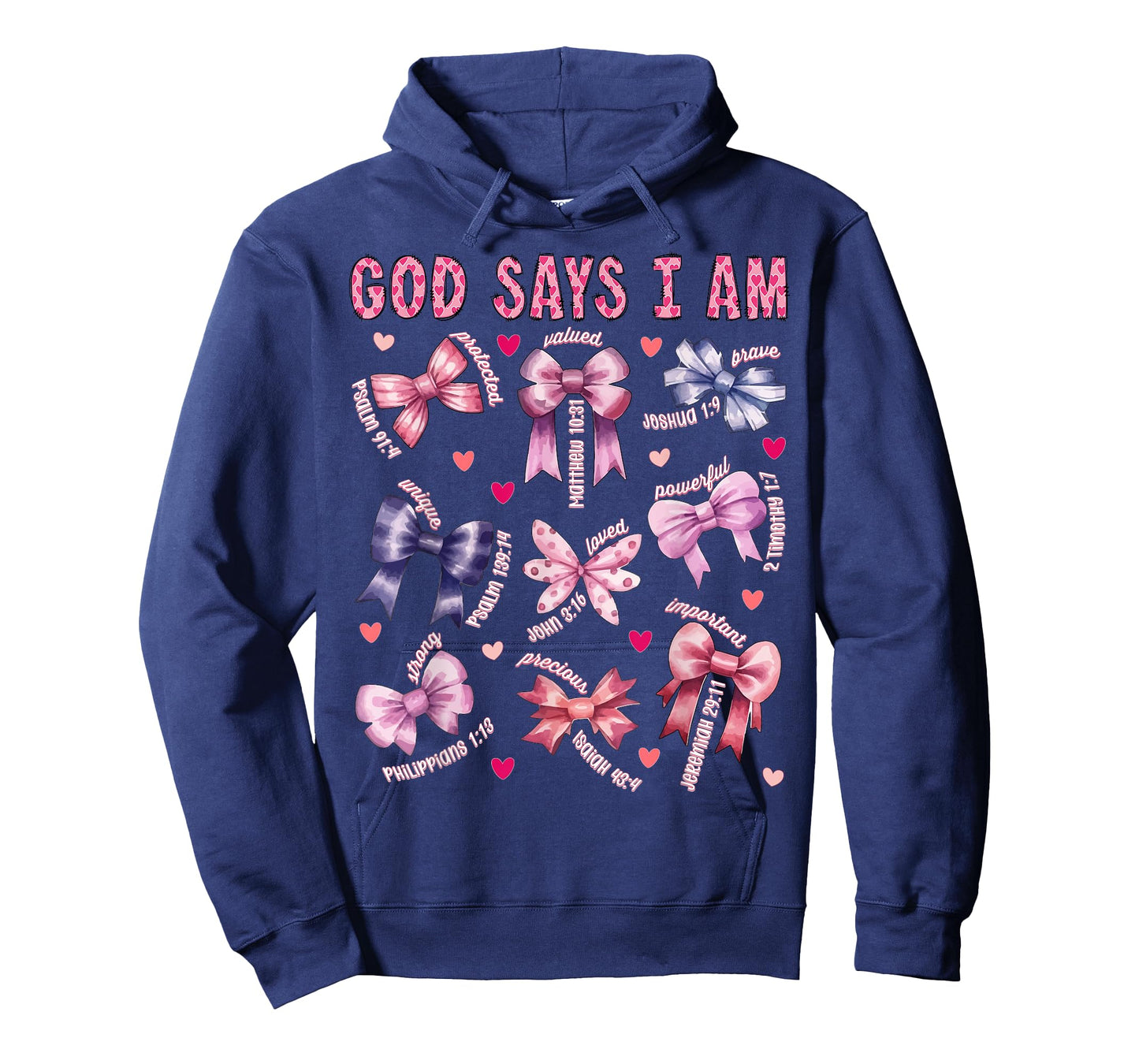 Bow God Say I Am Christian Girl Teen Women Bible Verse Jesus T-Shirt