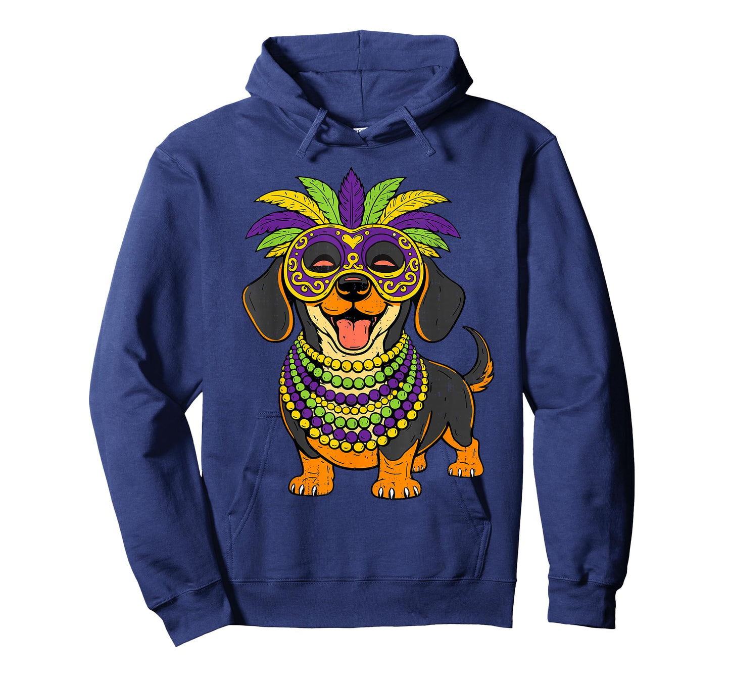 Dachshund Mardi Gras Carnival Jester Beads Dog Lover Pet T-Shirt