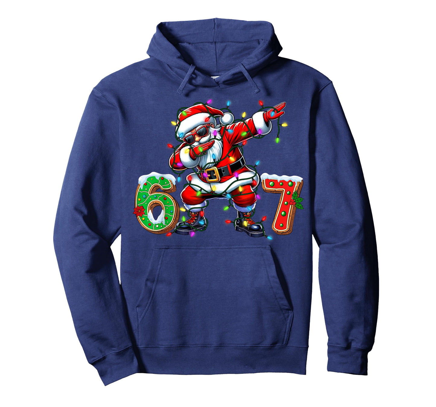 67 Six Seven Funny Dabbing Santa Christmas 6 7 Meme Men Kids T-Shirt