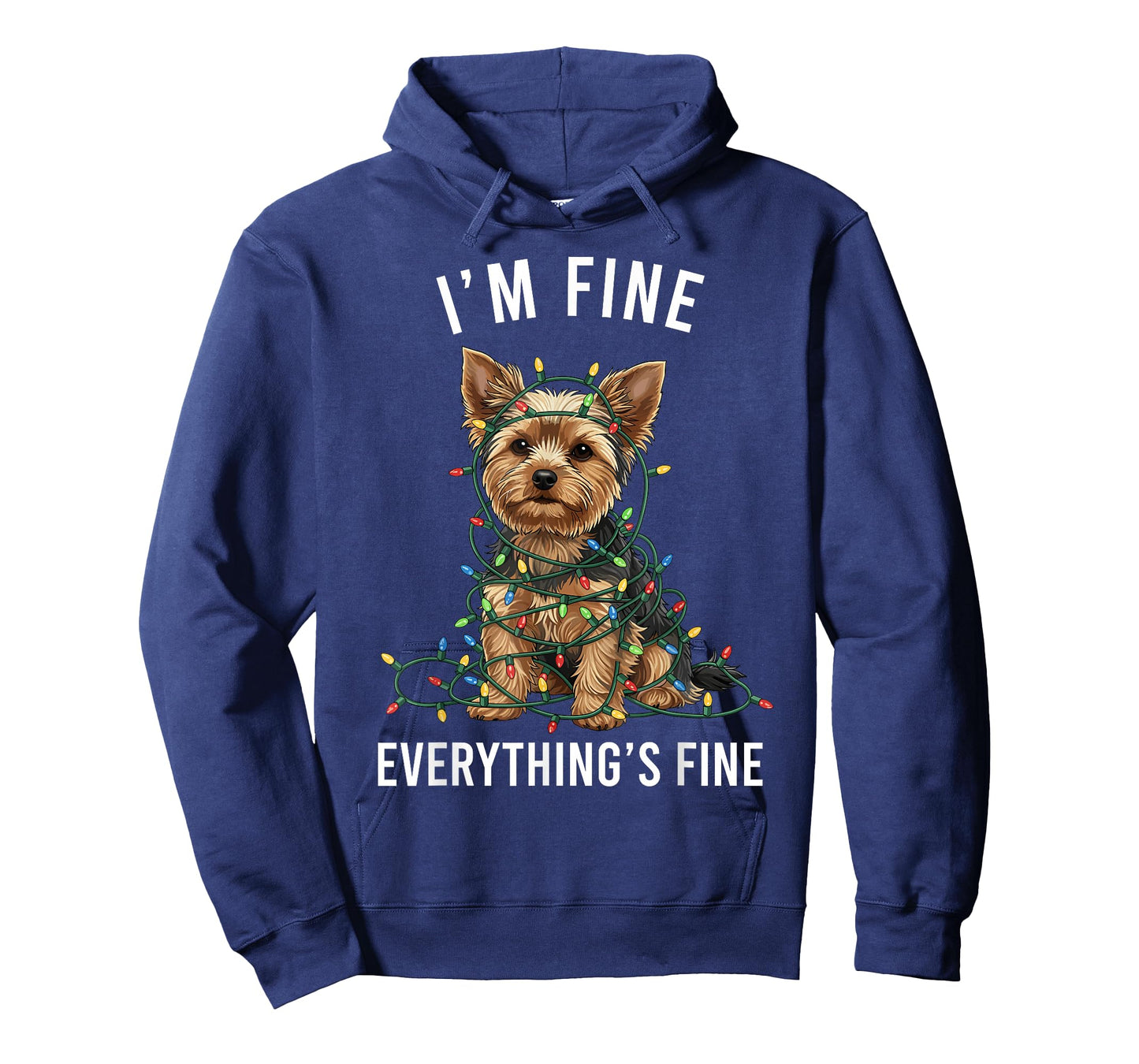 Yorkshire Terrier Christmas I'm Fine Everything is Fine T-Shirt