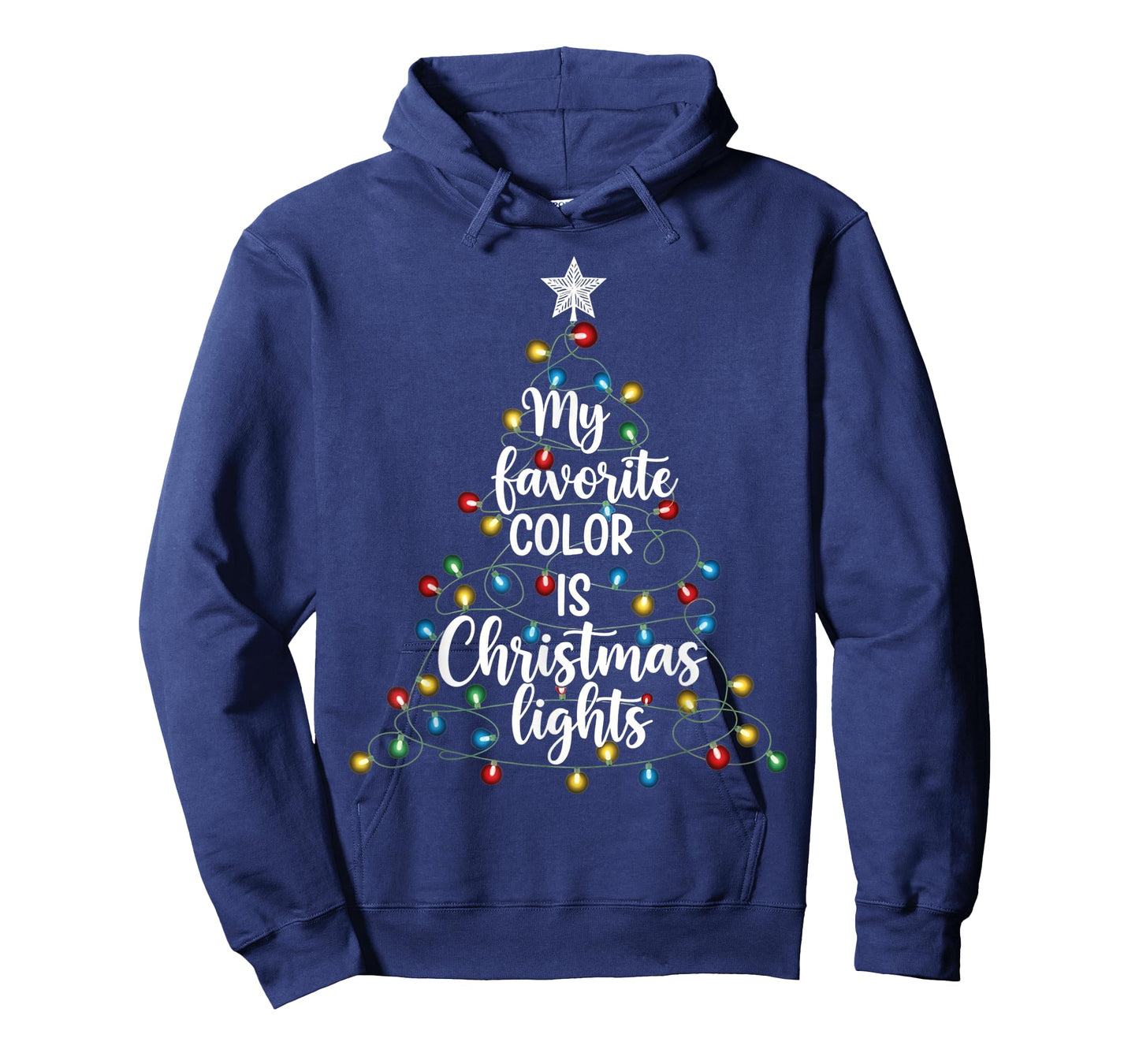 My Favorite Color is Christmas Lights Funny Xmas Family T-Shirt