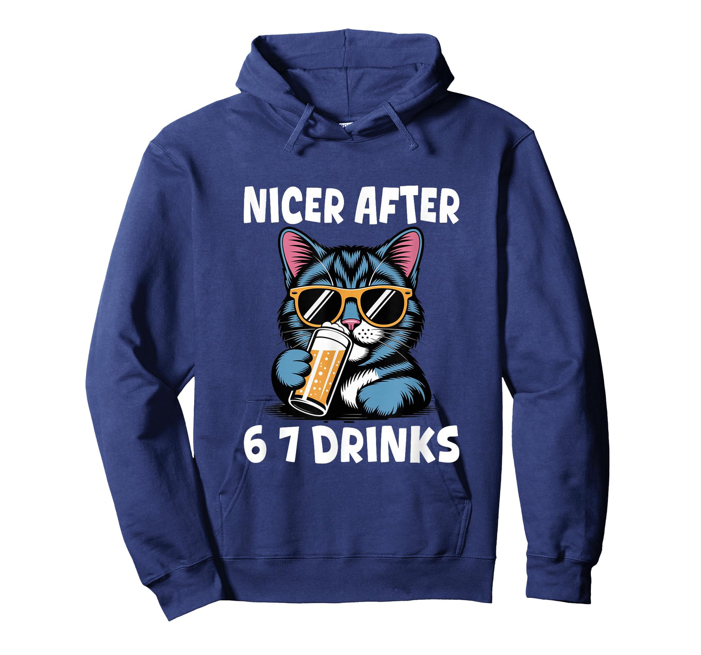 Nicer After 6 7 Drinks Drunk Cat Adult Humor Funny 67 Meme T-Shirt