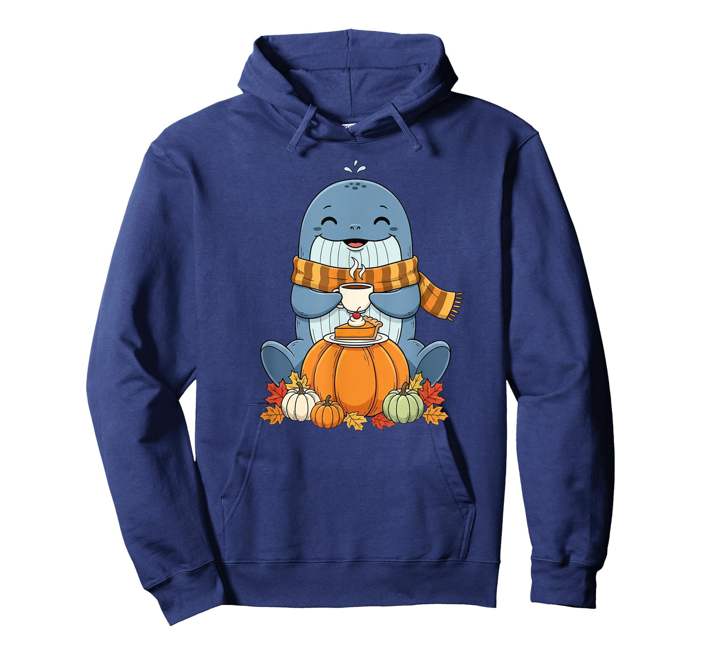 Funny Whale Coffee Autumn Thanksgiving Womens Mens Kids T-Shirt