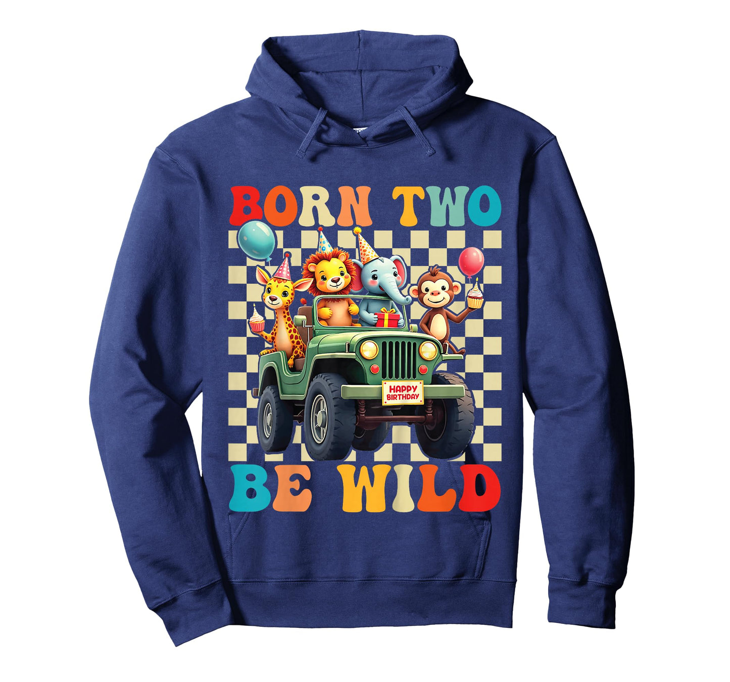 Born Two Be Wild 2nd Birthday 2 Year Old Birthday Zoo Safari T-Shirt