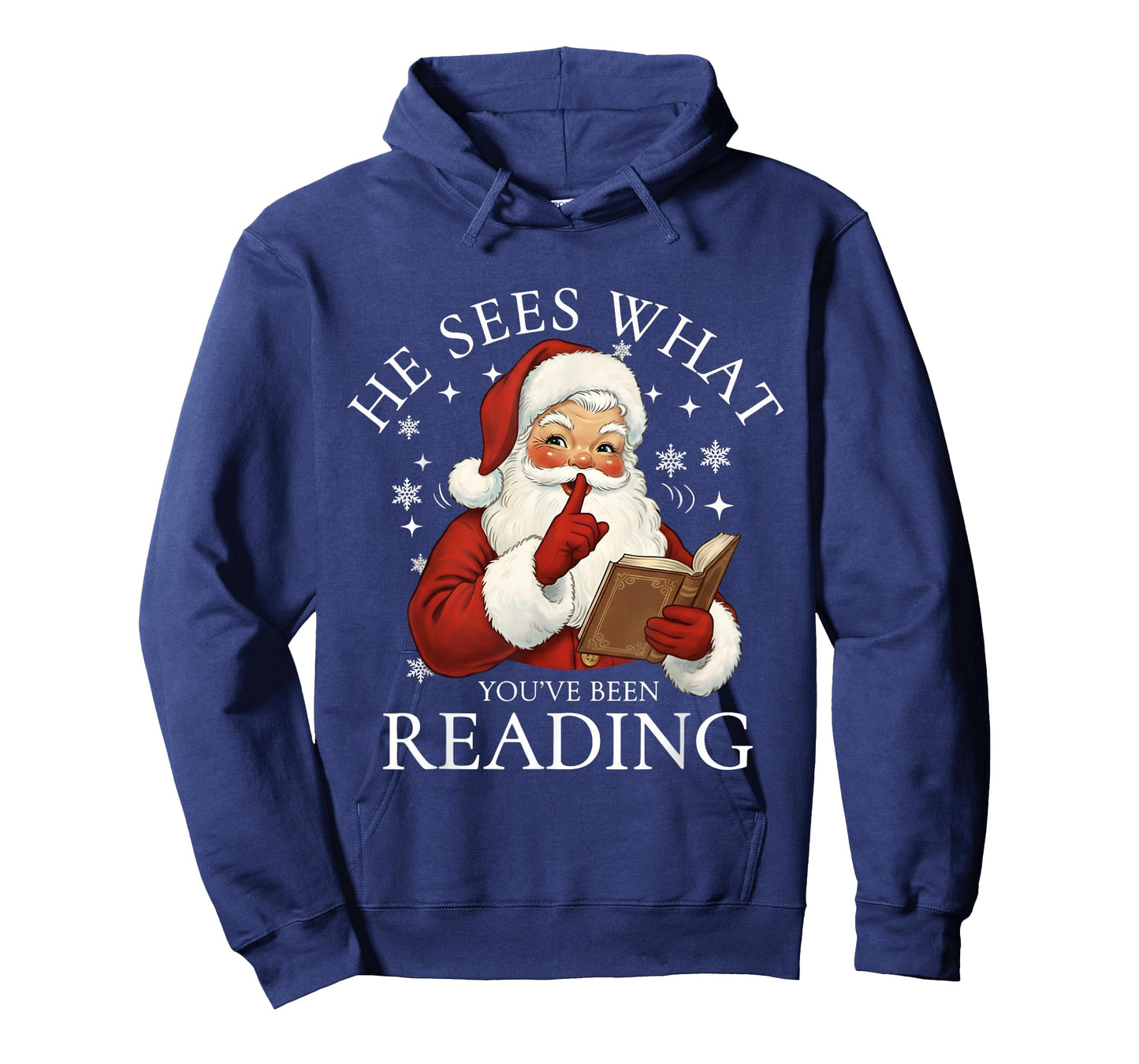 He Sees What You've Been Reading Funny Bookish Christmas T-Shirt