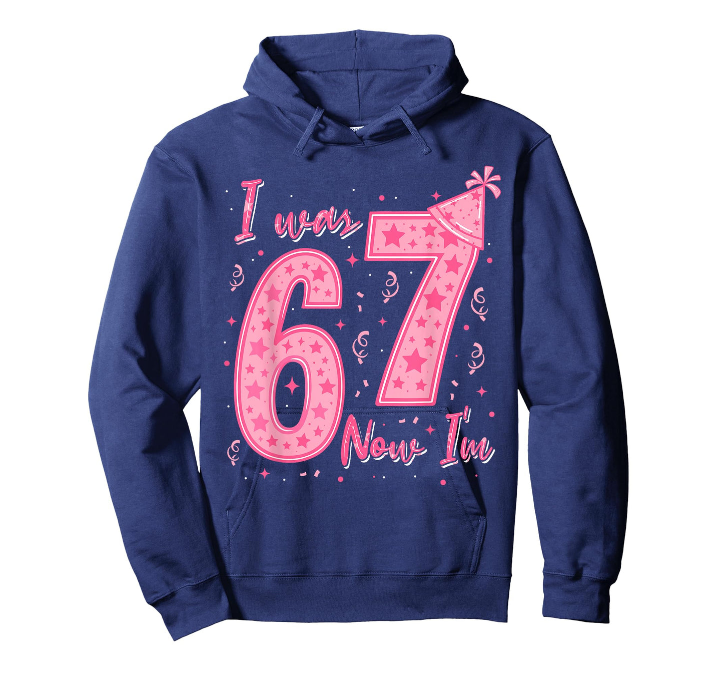 I was 6 Now I'm 7 Year Old Birthday 67 Six Seven Bday Girls T-Shirt