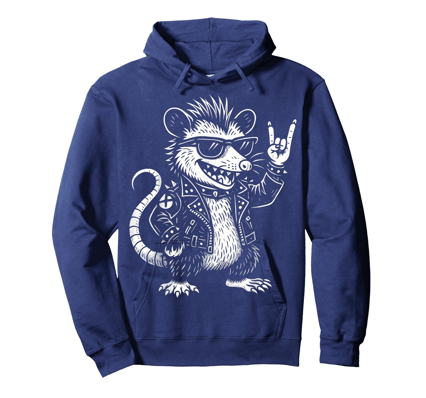 Punk Rocker Possum Funny Rock and Roll Opossum Music Lover T-Shirt