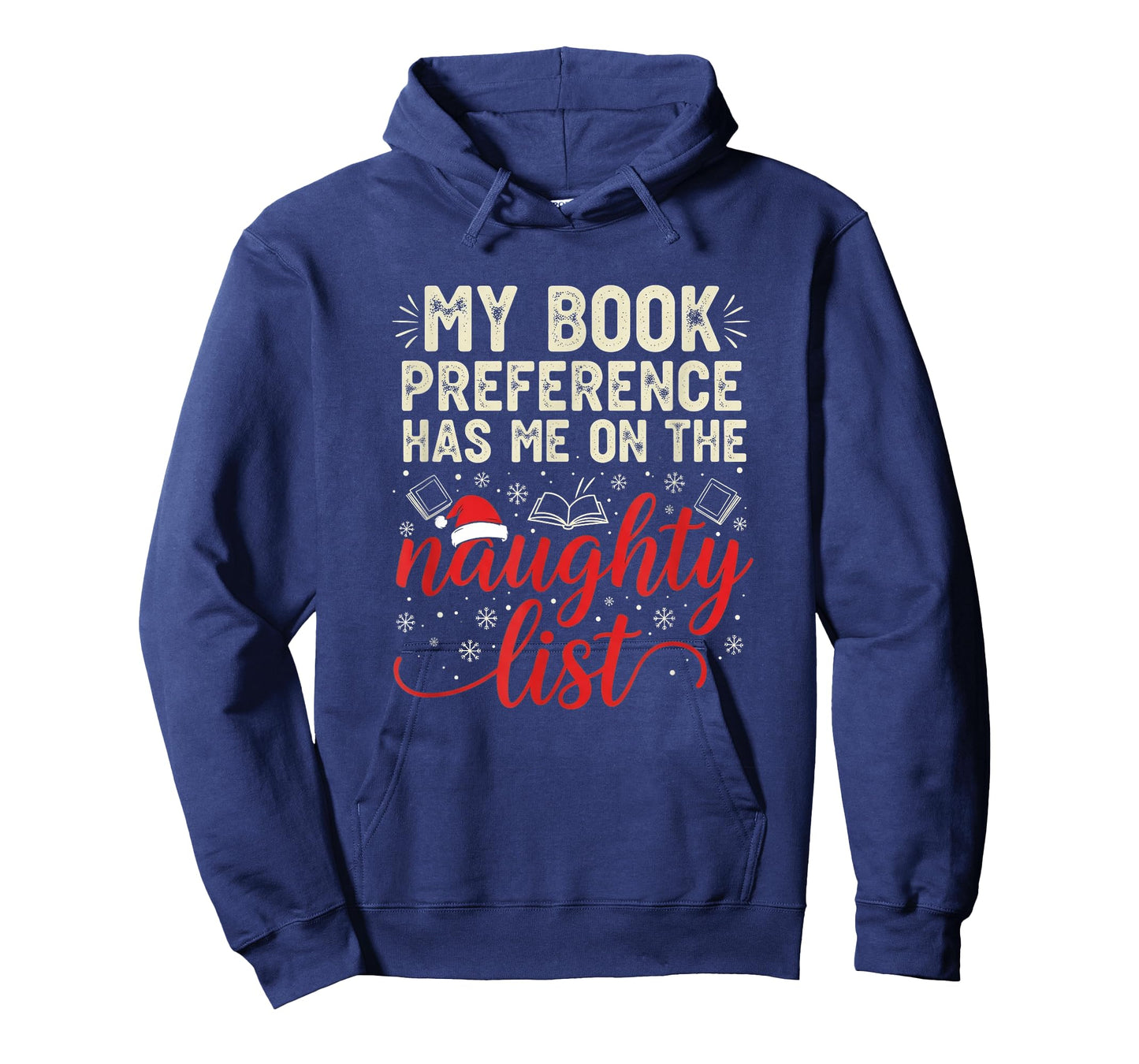 My Book Preference Naughty List Readers Funny Christmas Joke T-Shirt