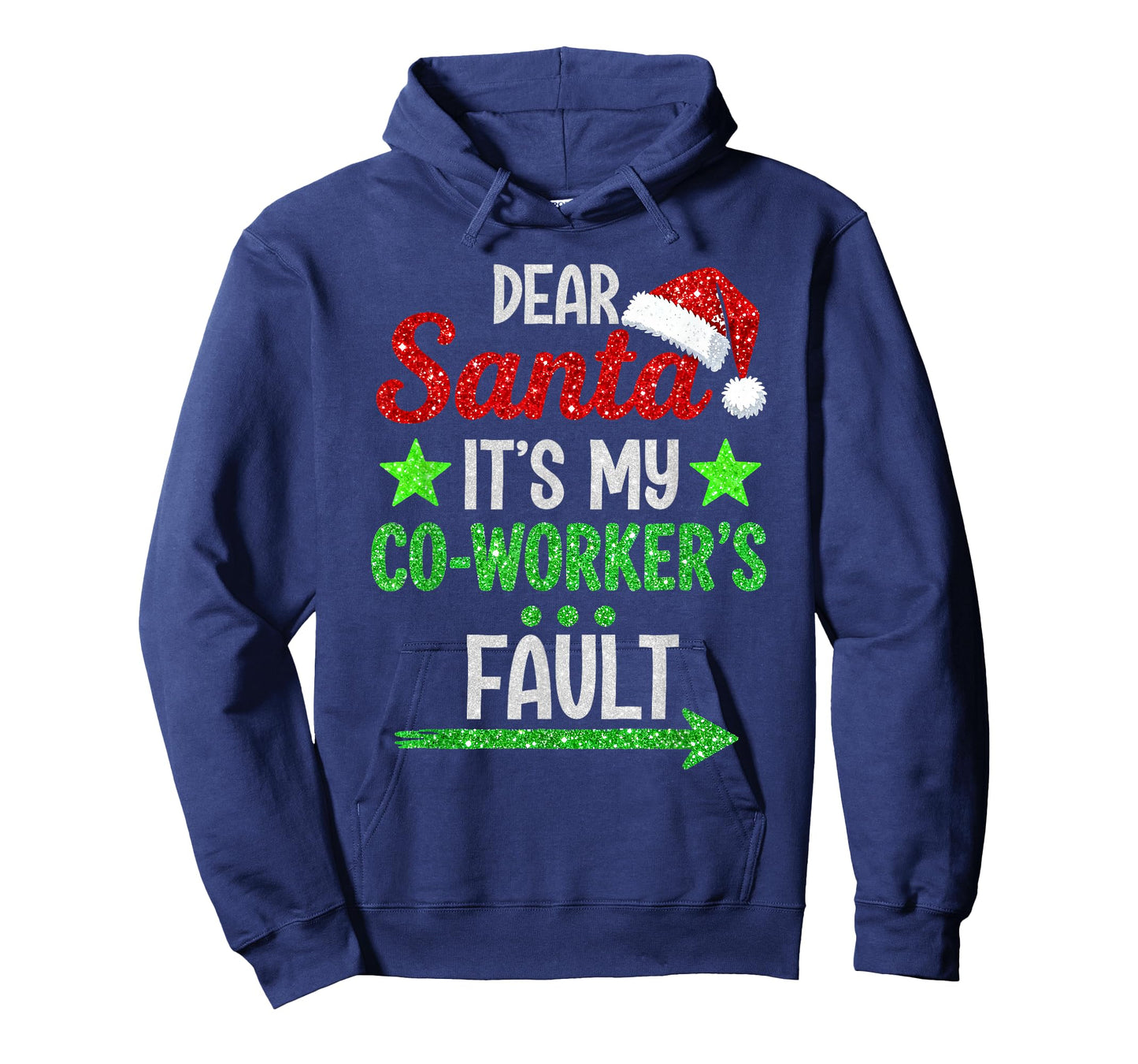 Funny Christmas Office Dear Santa It's My Coworker's Fault T-Shirt