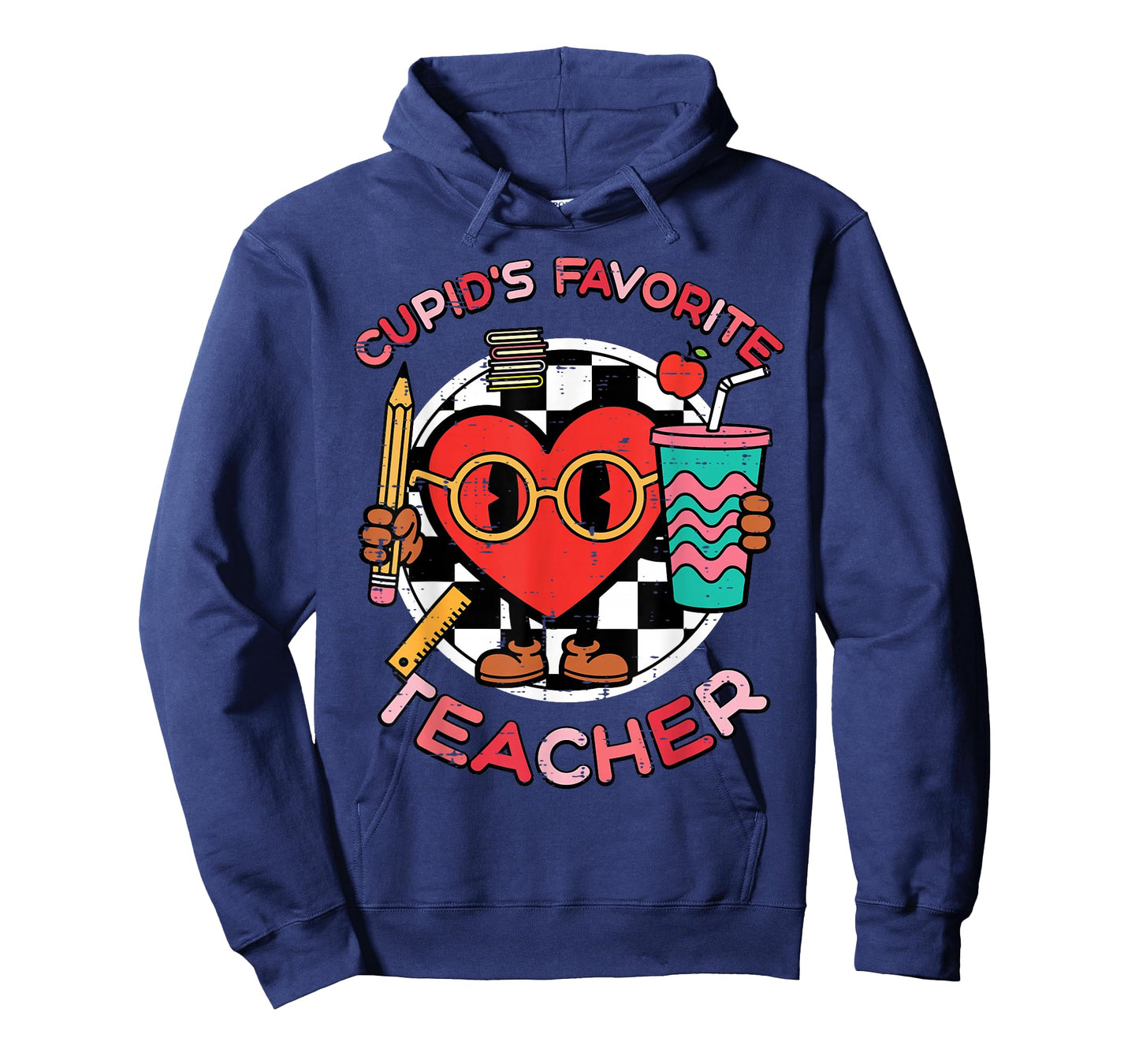 Valentines Day Cupids Favorite Teacher Funny Heart Women Men T-Shirt