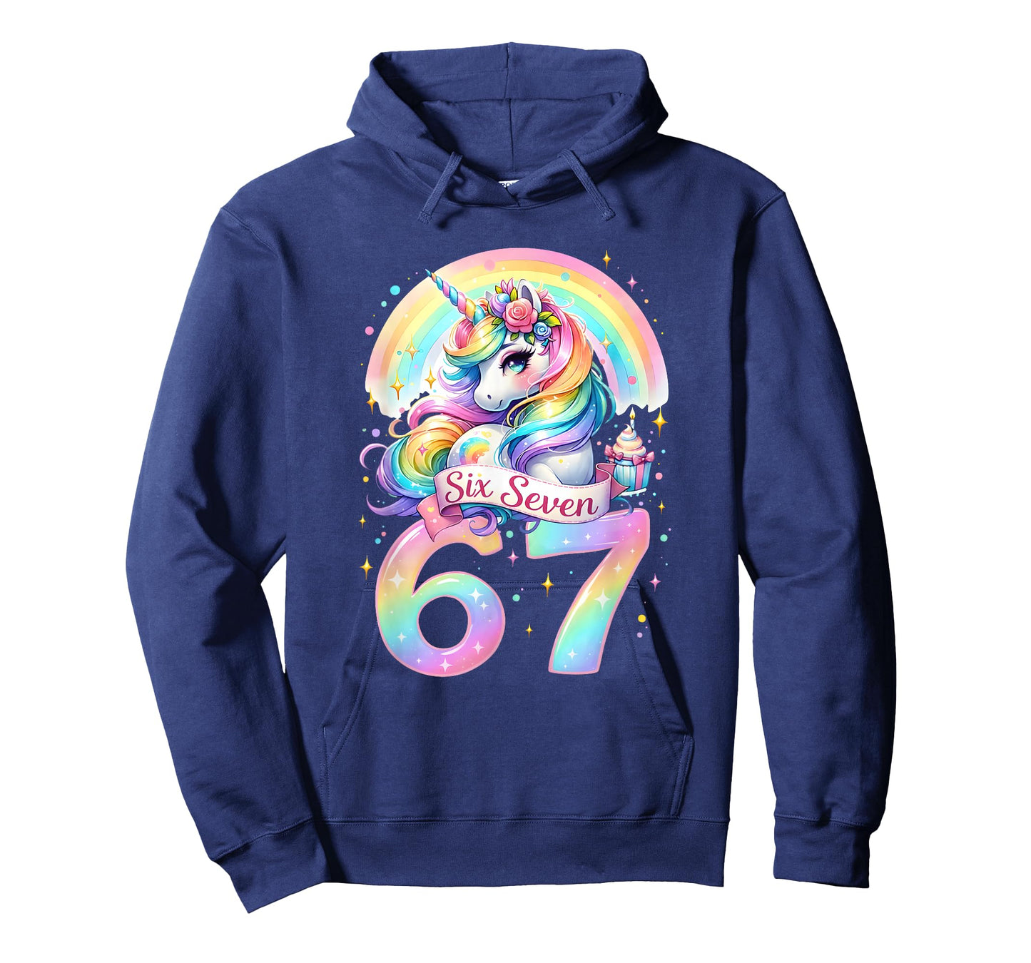 67 Unicorn for Girls Six Seven Meme Brainrot Funny Kids Girl T-Shirt