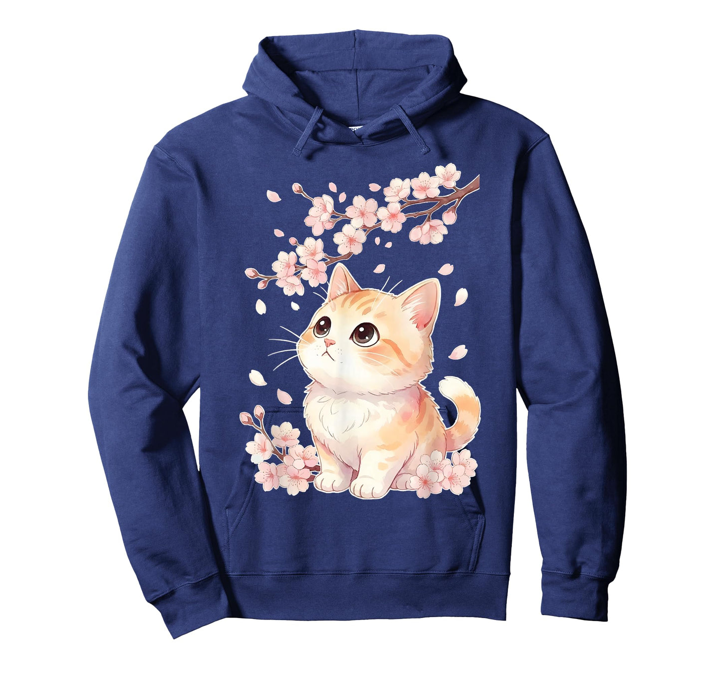 Cute Sakura Kitten Cherry Blossom Japanese Kawaii Anime Cat T-Shirt