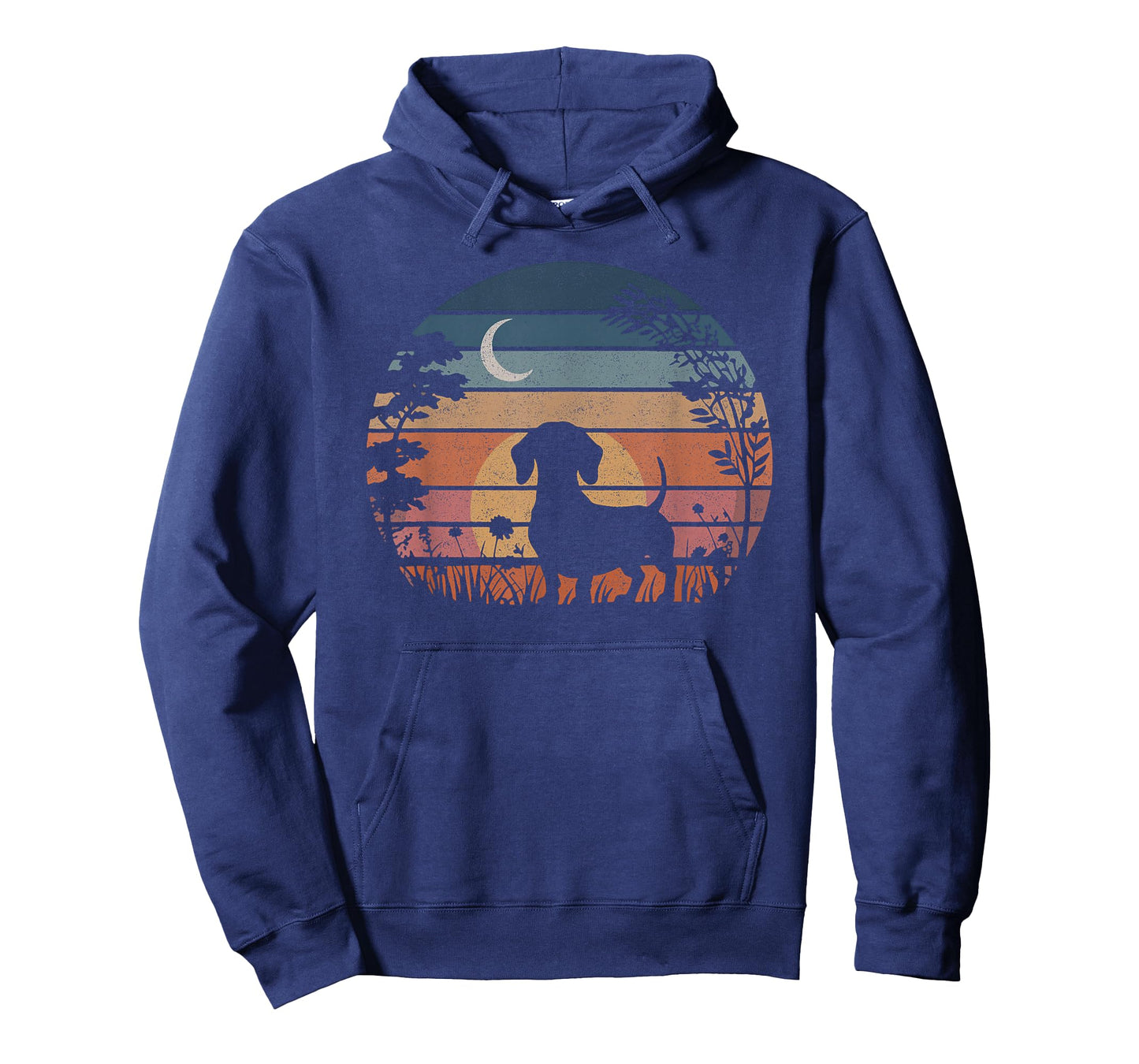 Dachshund Vintage Silhouette 60s 70s Retro Wiener Dog Lover T-Shirt