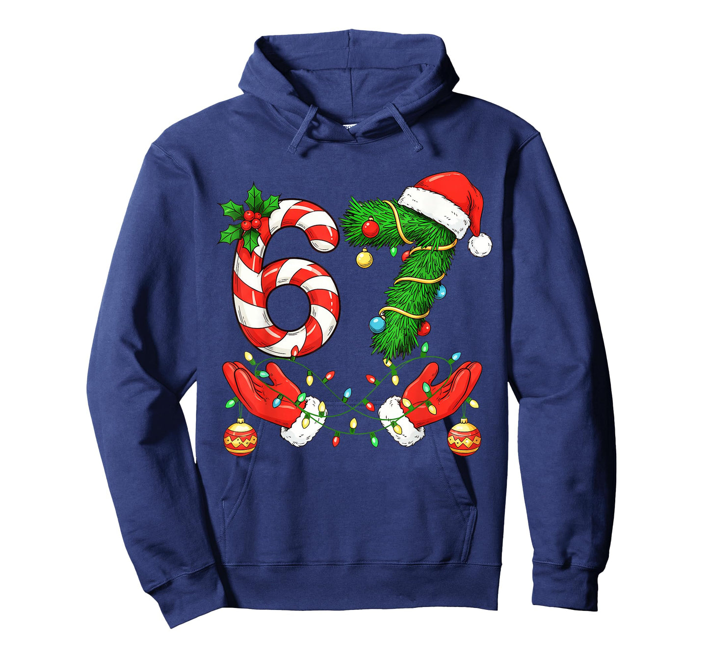 Trending Six Seven Meme Christmas 67 Santa Funny Christmas T-Shirt