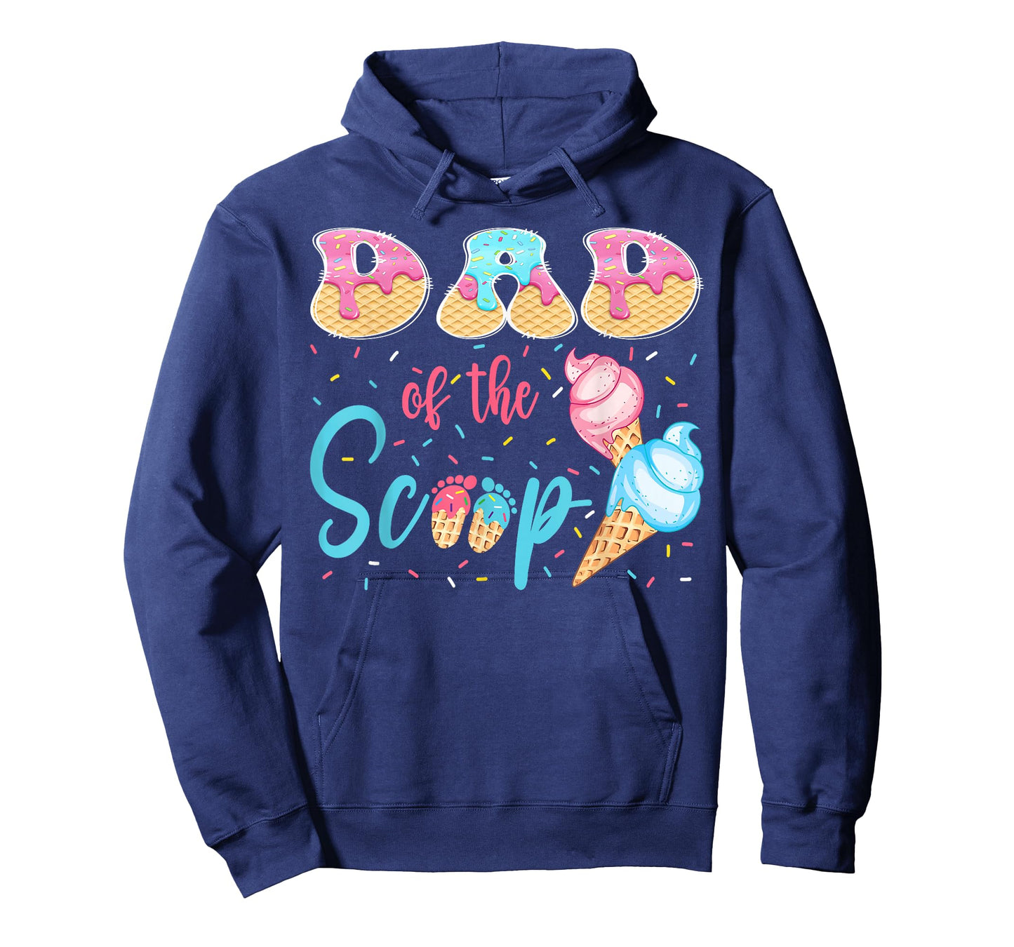 Dad of The Scoop Ice Cream Gender Reveal Baby Shower T-Shirt